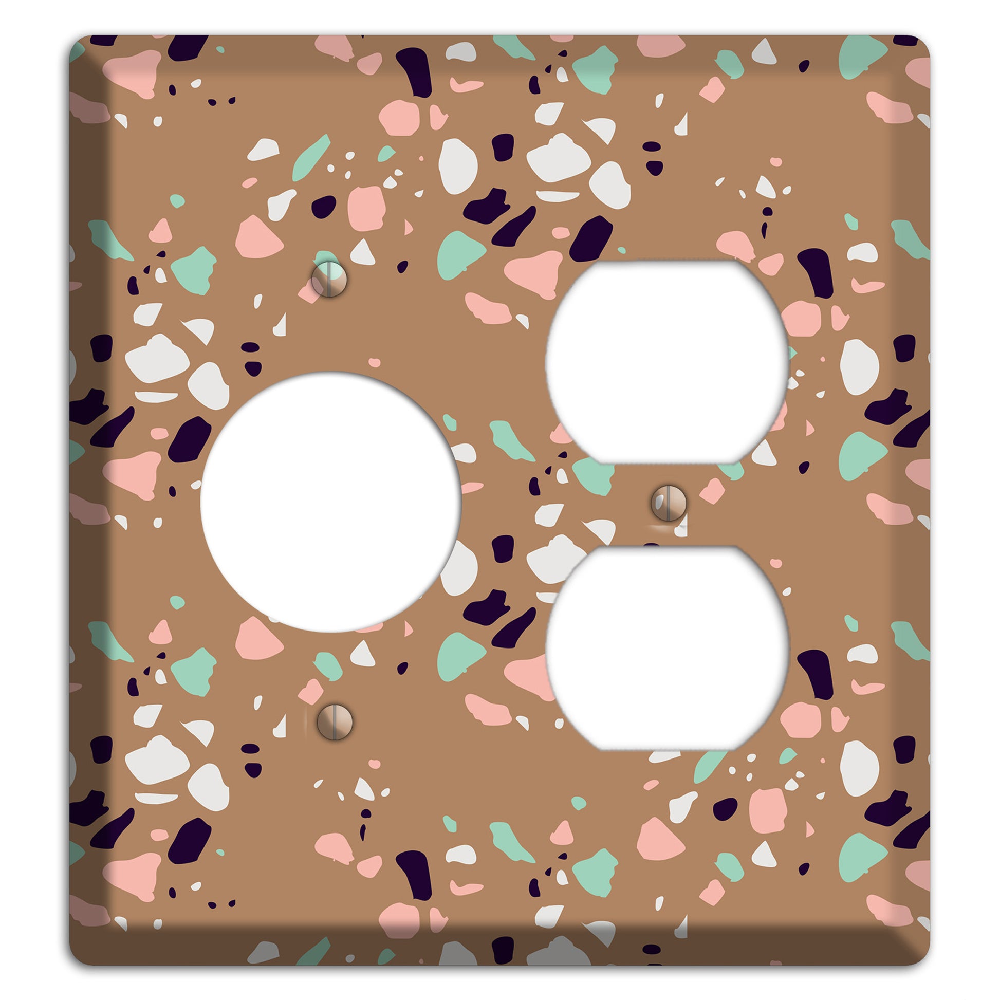 Clay Pebble Drop Receptacle / Duplex Wallplate