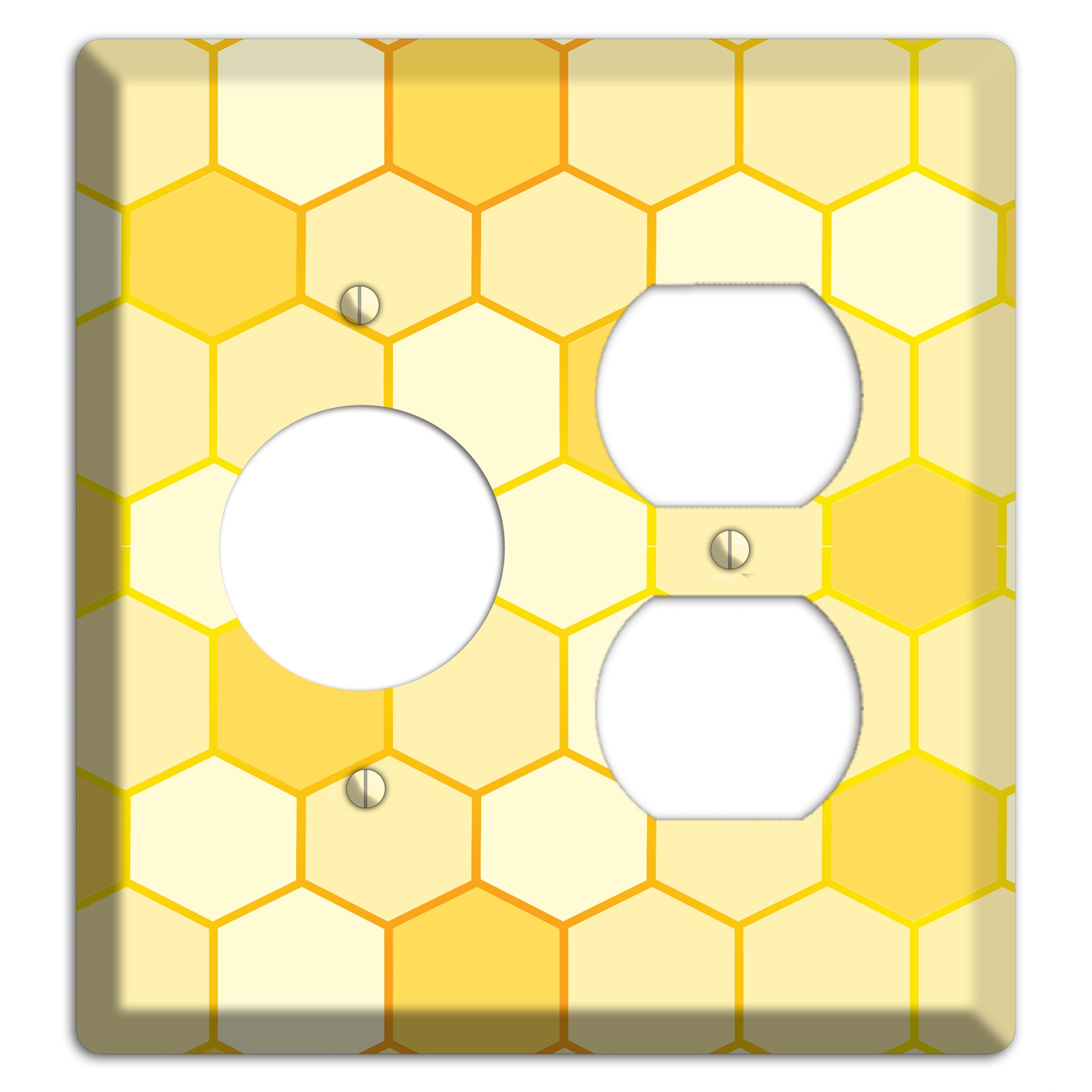 Hollow Amber Grid Receptacle / Duplex Wallplate