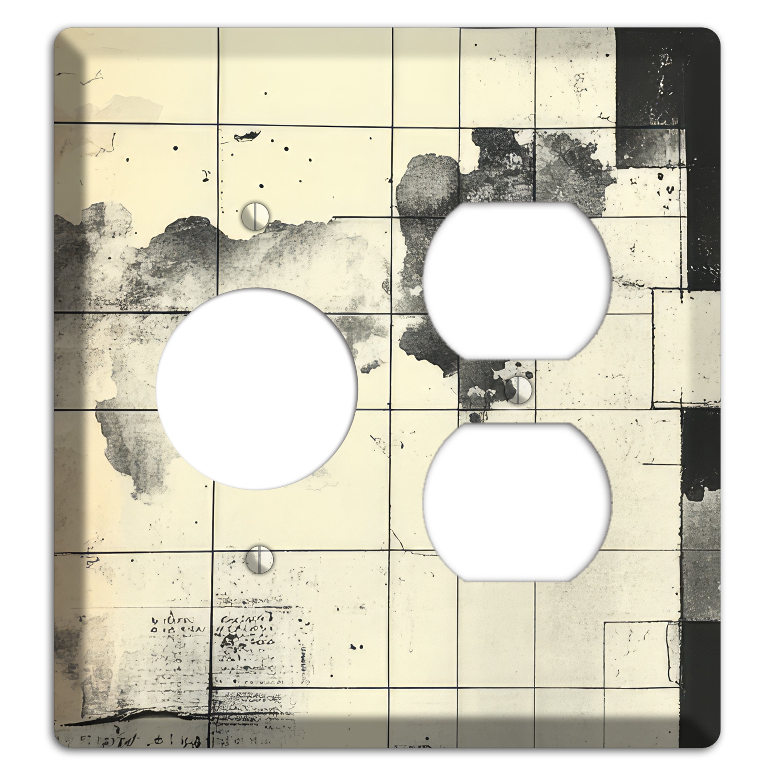 Fractured Cartography Receptacle / Duplex Wallplate
