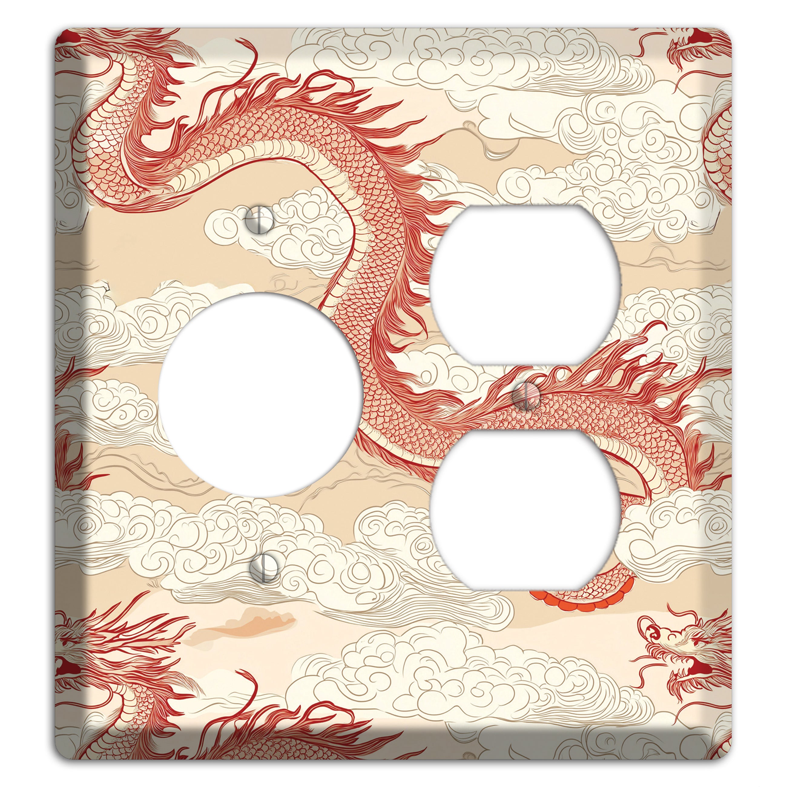 Celestial Dragon Dance Receptacle / Duplex Wallplate