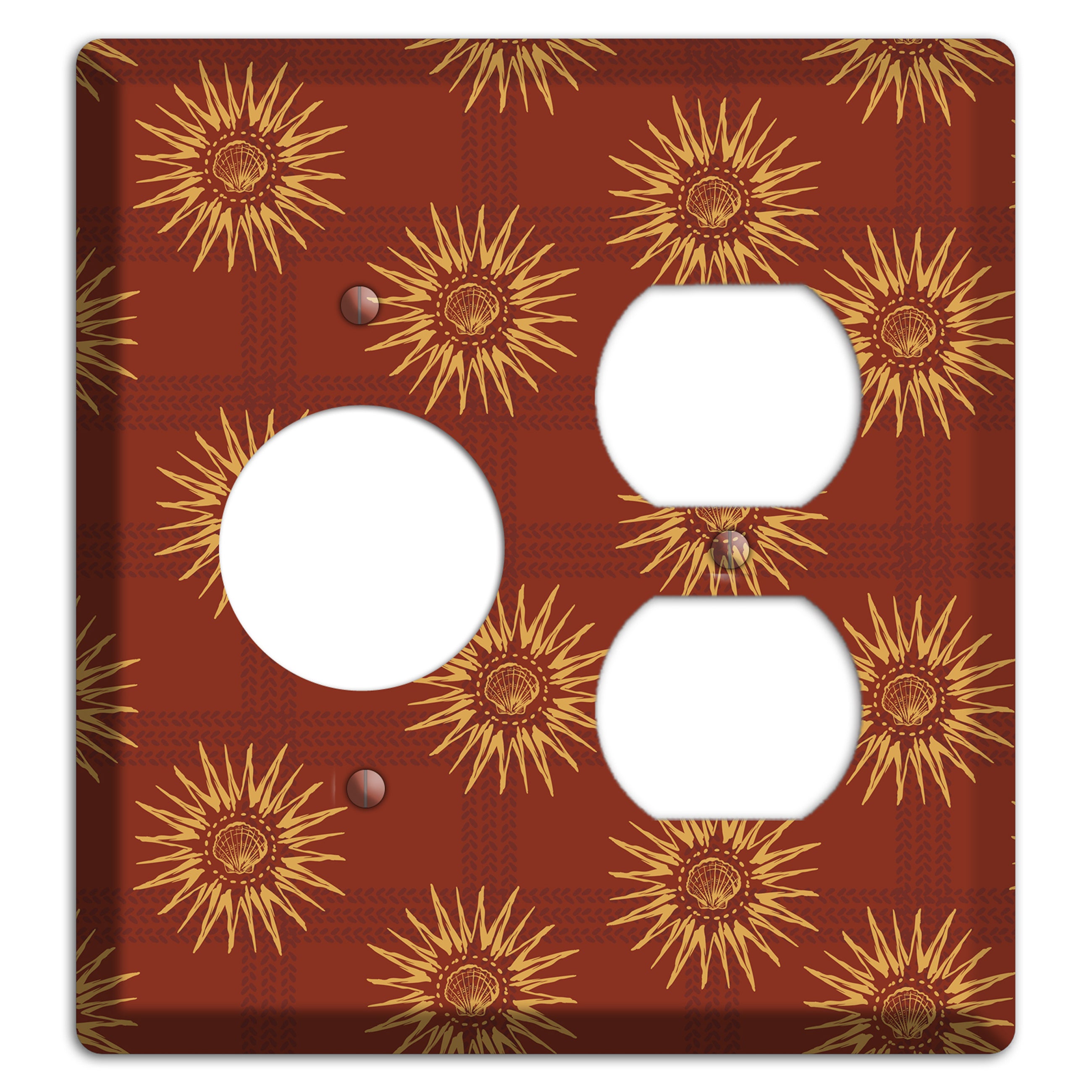 Russet Sun Plaid Receptacle / Duplex Wallplate