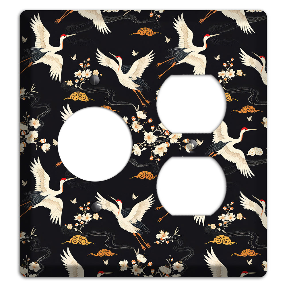 Obsidian Crane Nocturne Receptacle / Duplex Wallplate