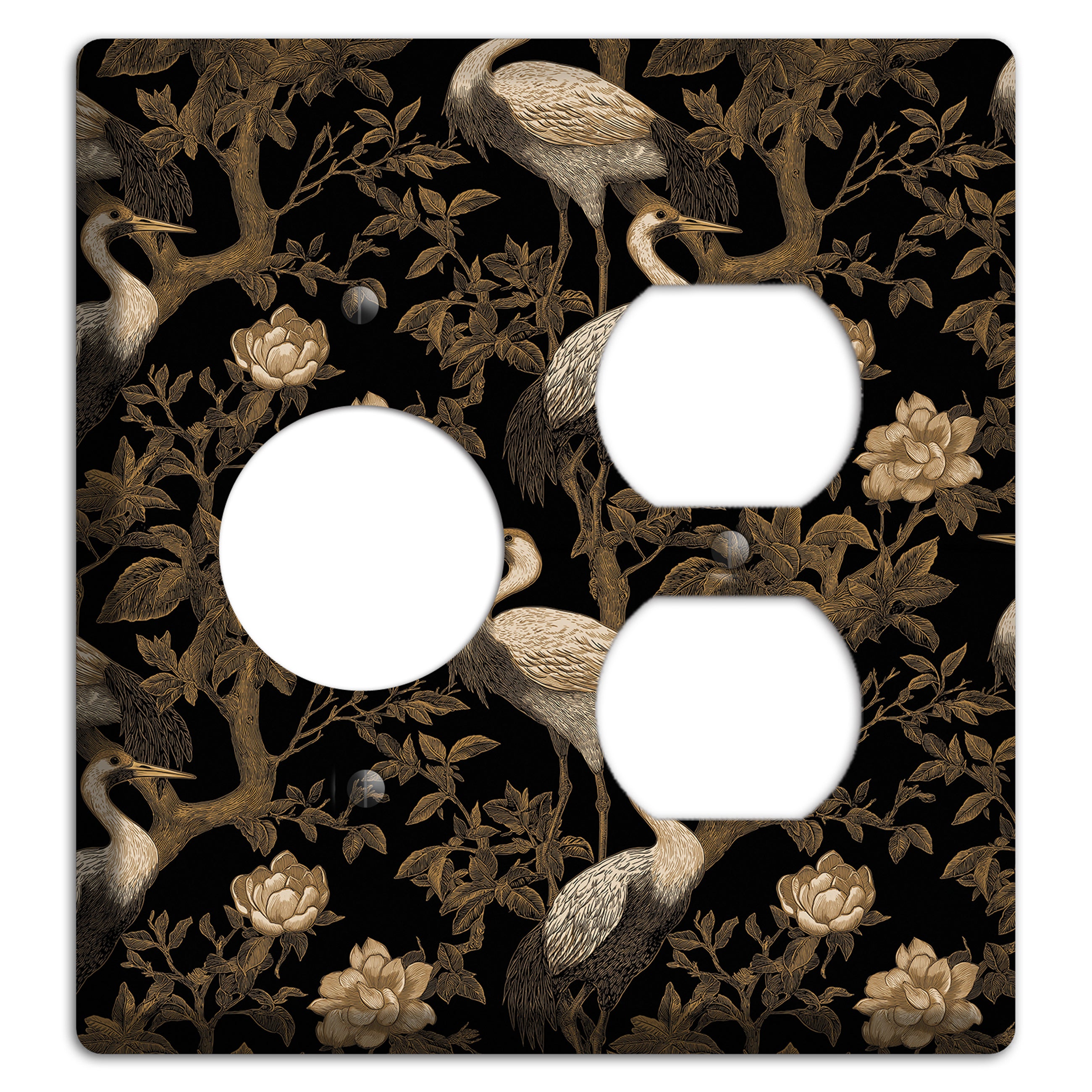 Obsidian Heron Dusk Receptacle / Duplex Wallplate