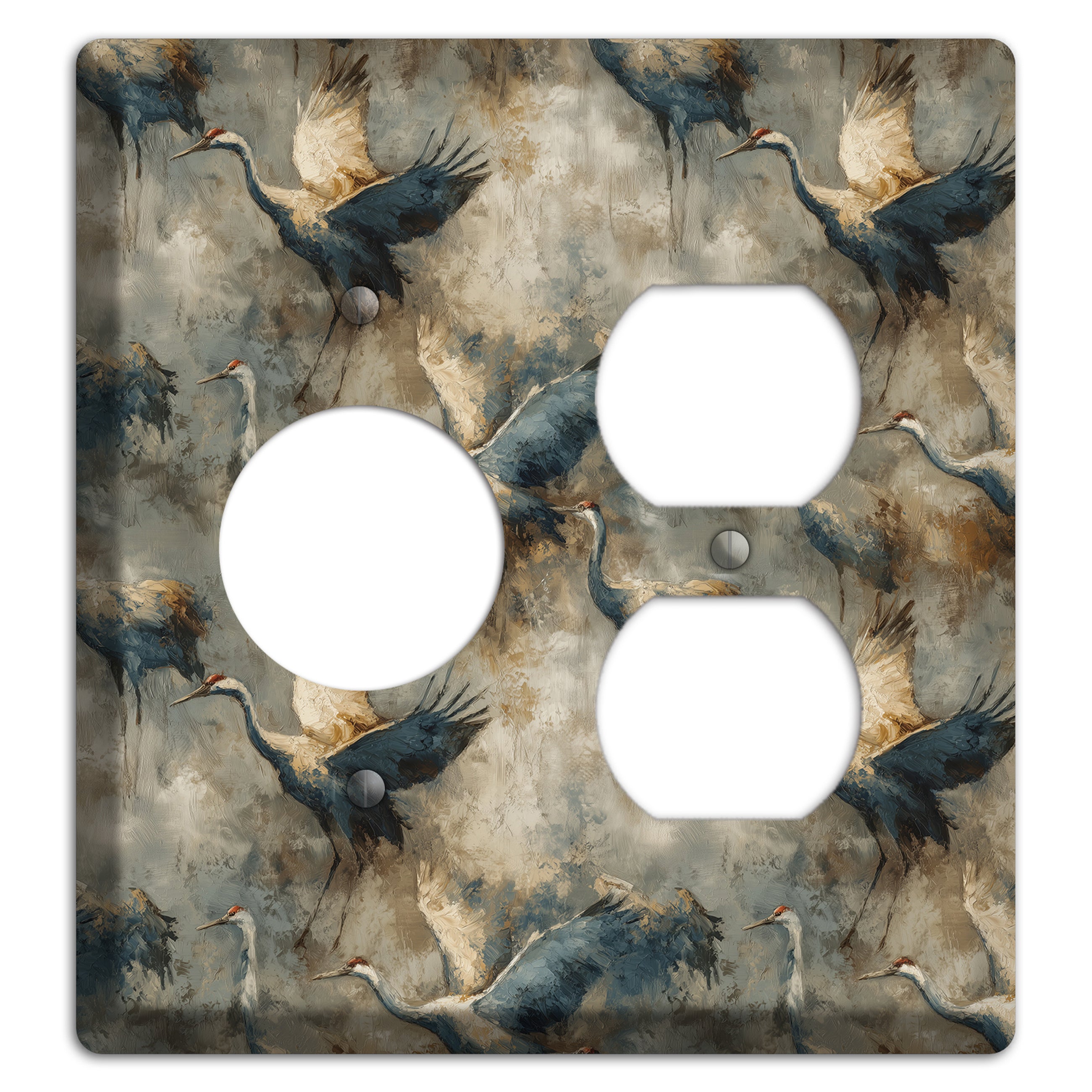 Slate Crane Migration Receptacle / Duplex Wallplate