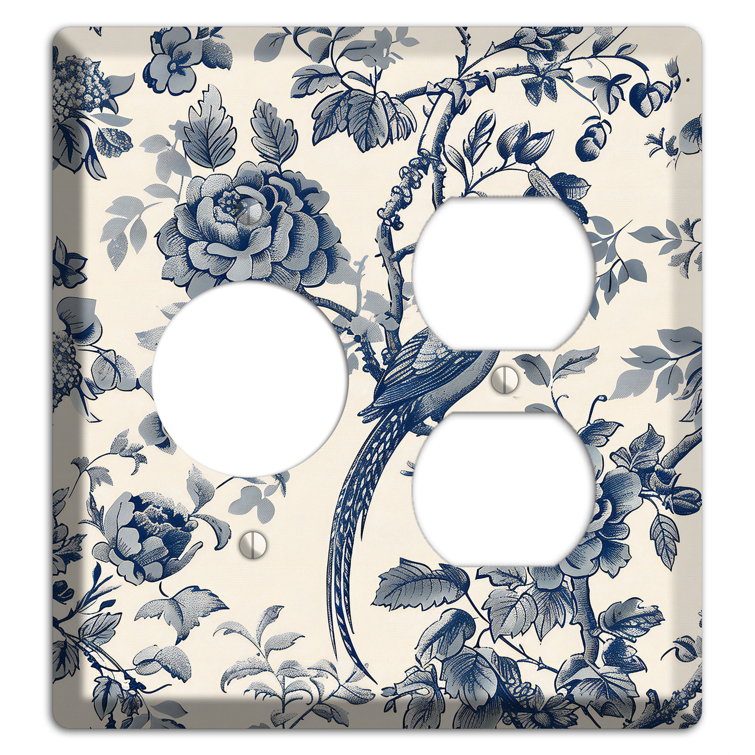 Pheasant & Peony Receptacle / Duplex Wallplate