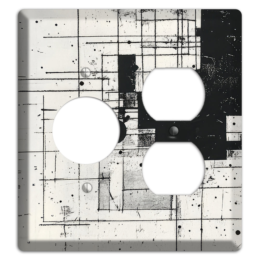 Drafting Ghost Grid Receptacle / Duplex Wallplate