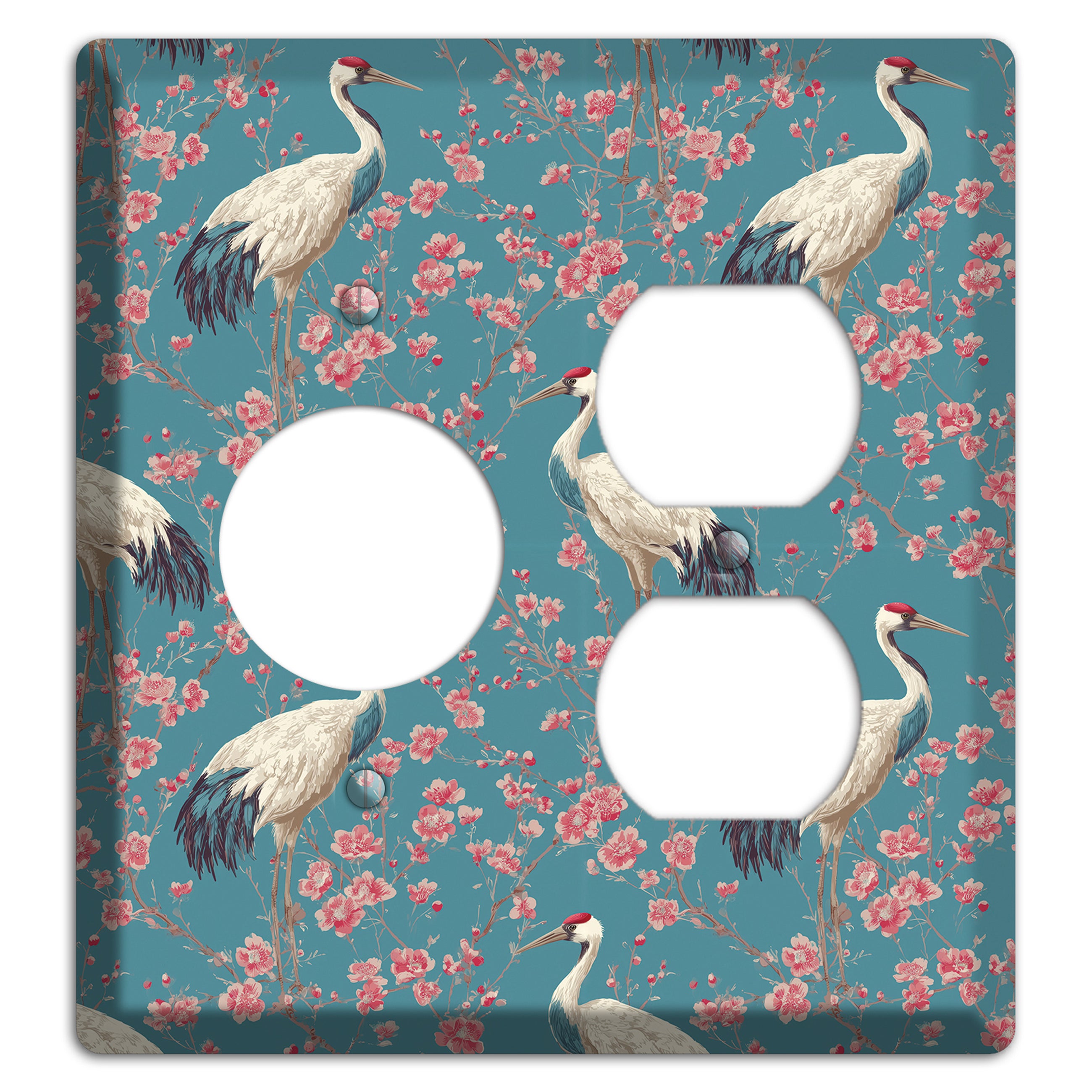 Azure Blossom Vigil Receptacle / Duplex Wallplate