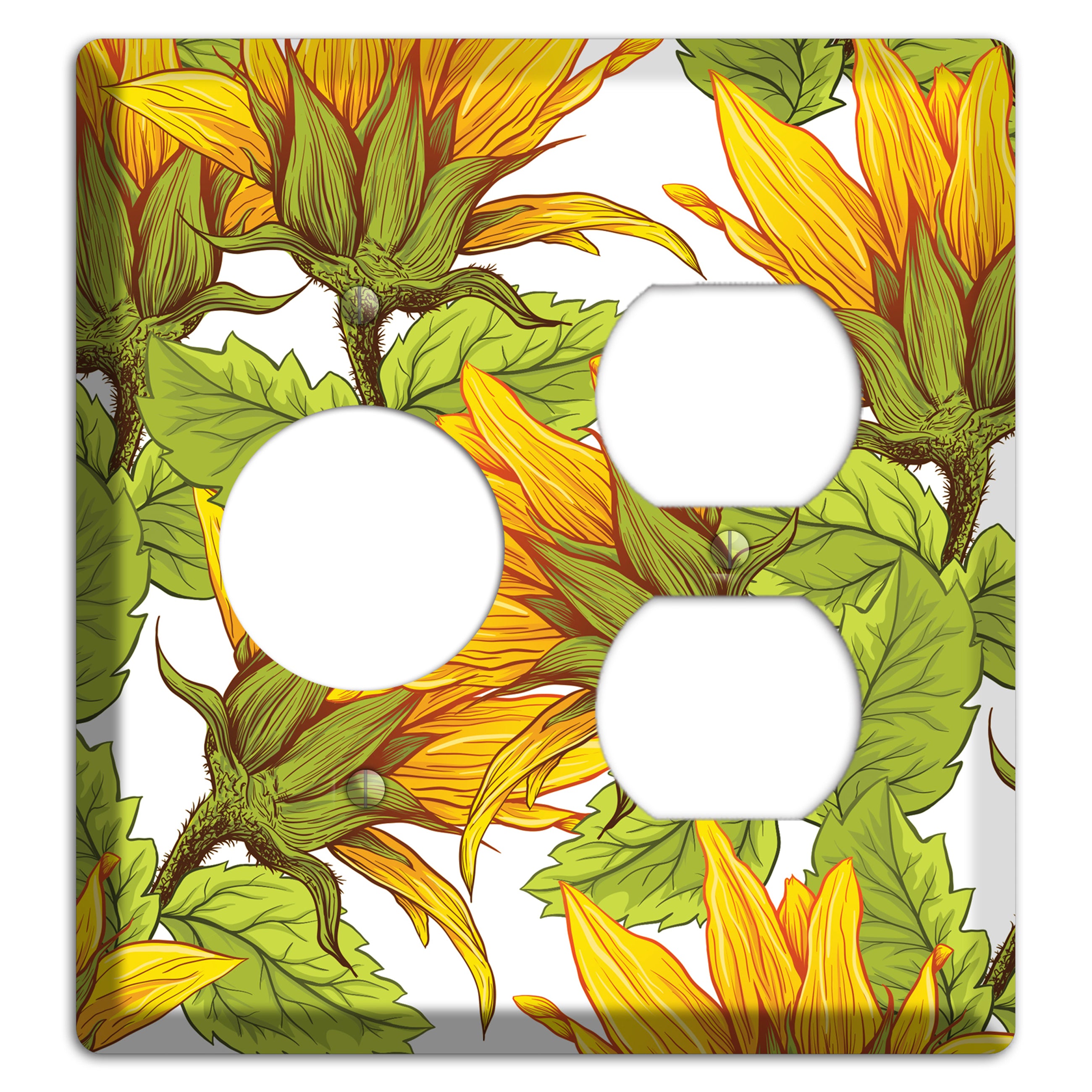 Golden Bloom Scatter Receptacle / Duplex Wallplate