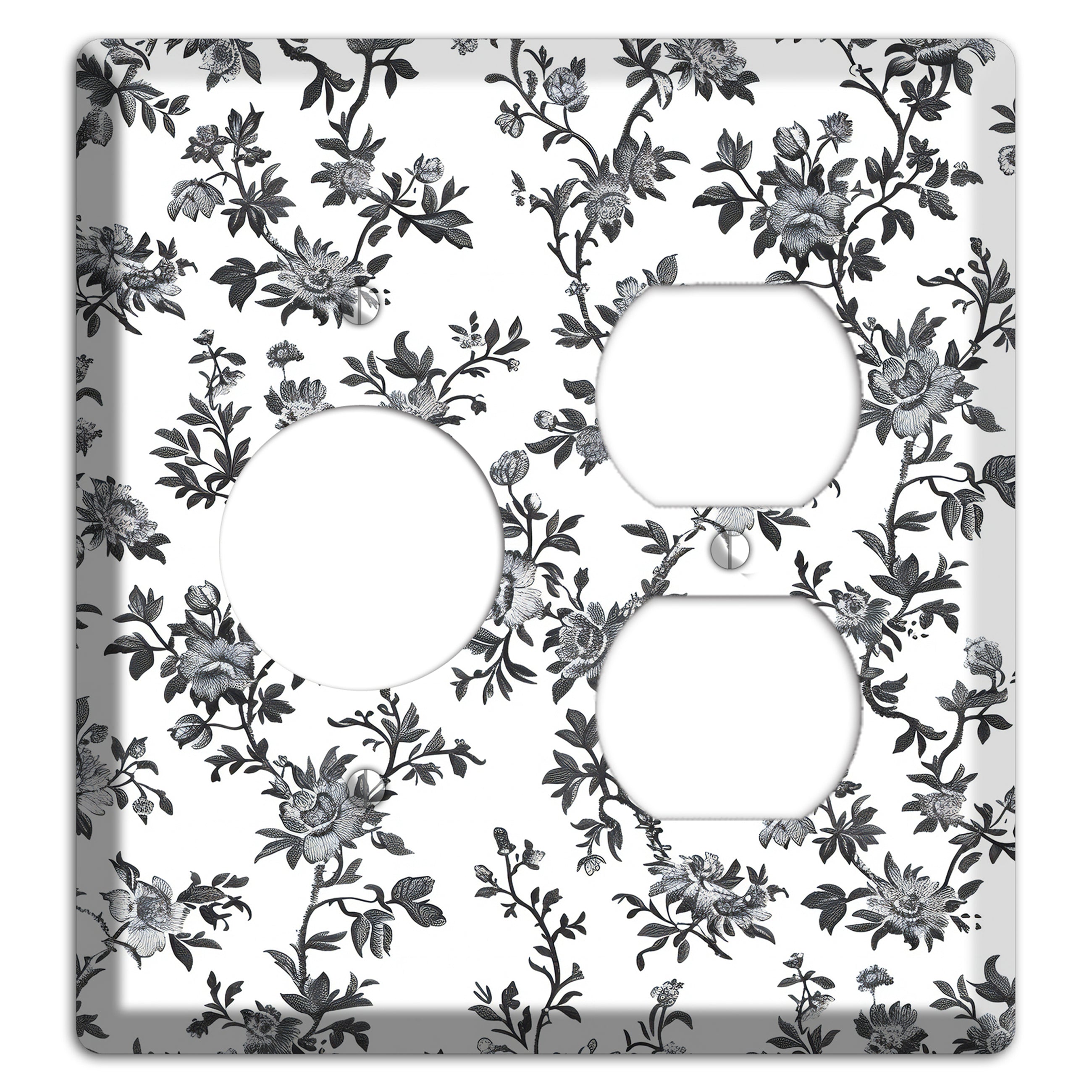 Ink & Ivory Trellis Receptacle / Duplex Wallplate