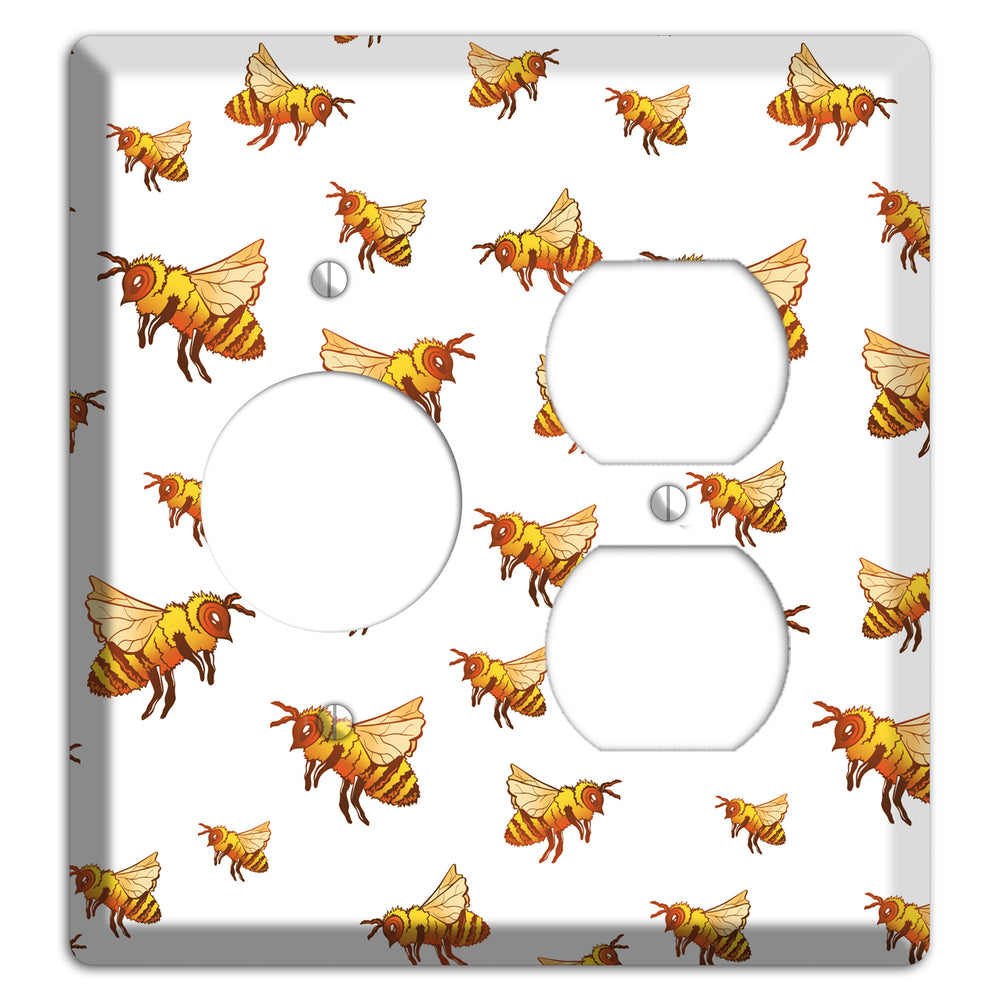 Golden Swarm Dance Receptacle / Duplex Wallplate