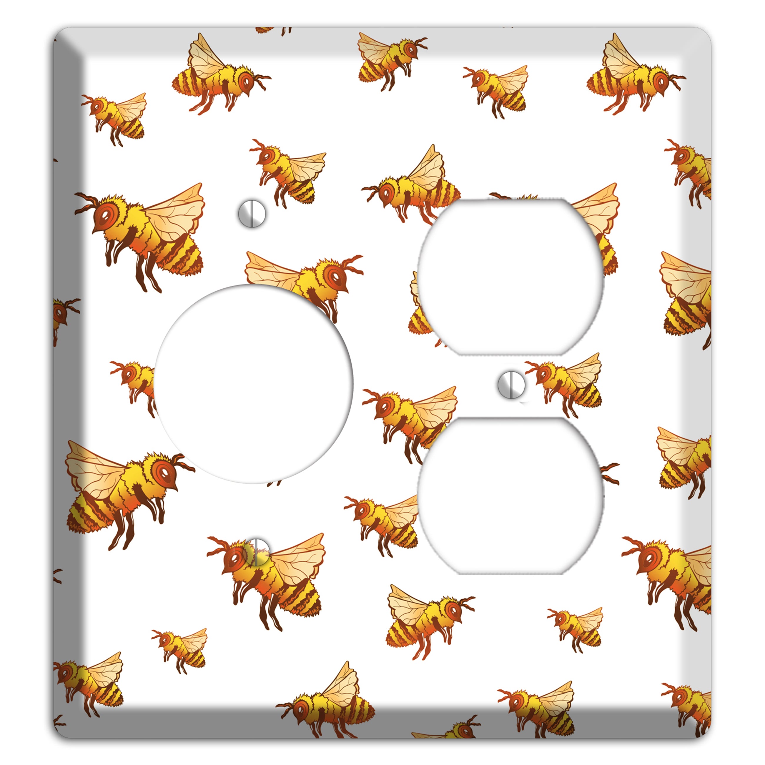 Golden Swarm Dance Receptacle / Duplex Wallplate