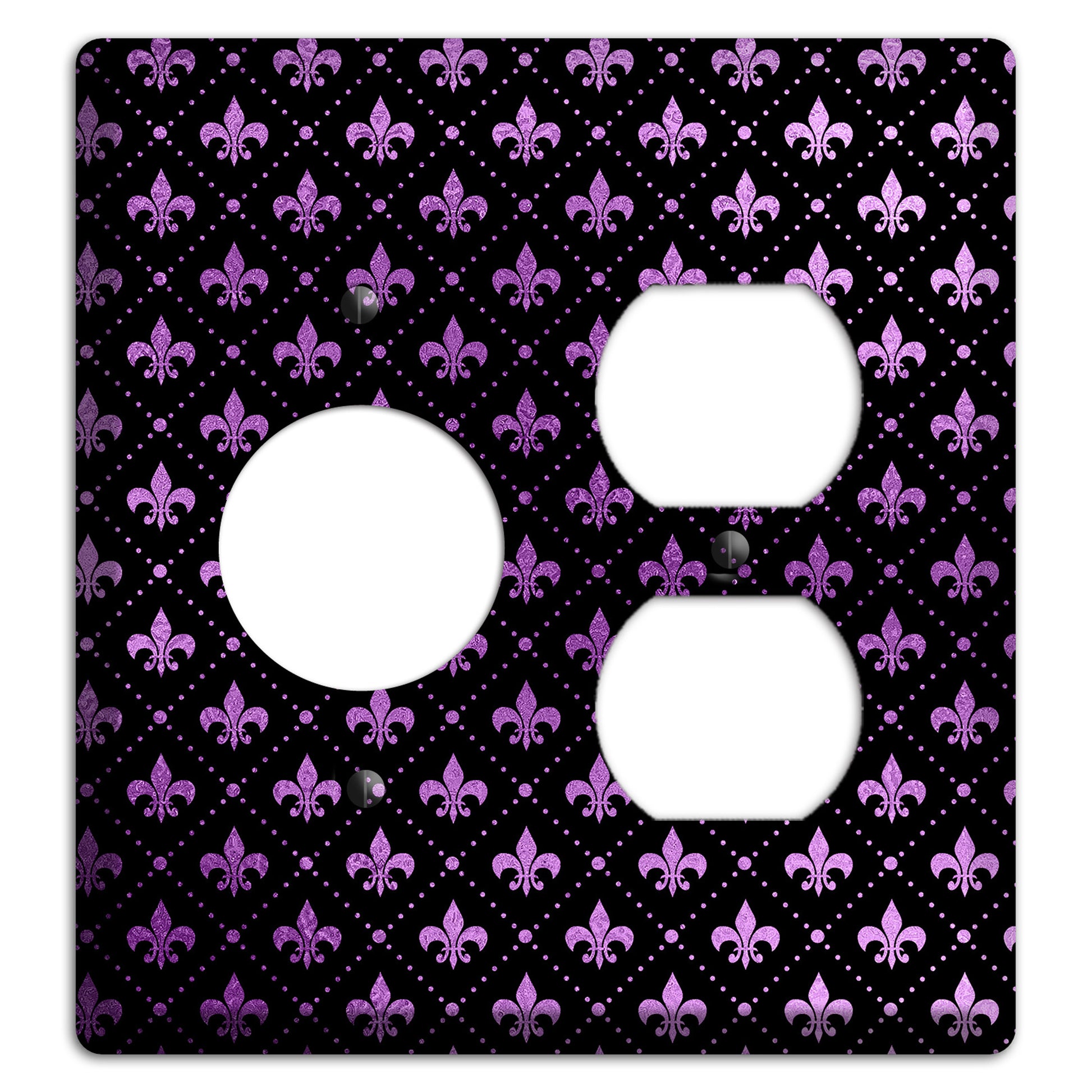 Royal Lilac Grid Receptacle / Duplex Wallplate