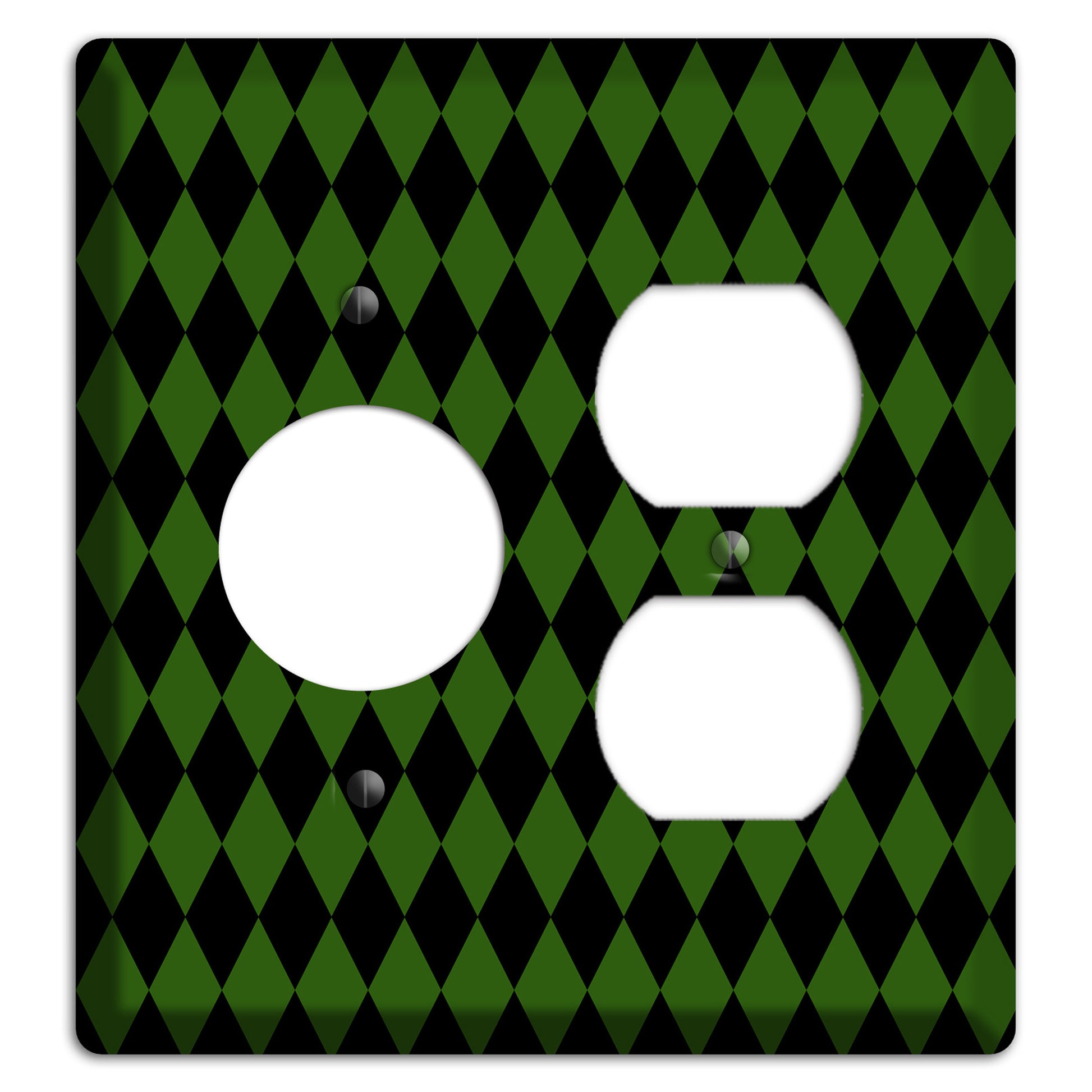 Jester's Diamonds: Green Receptacle / Duplex Wallplate