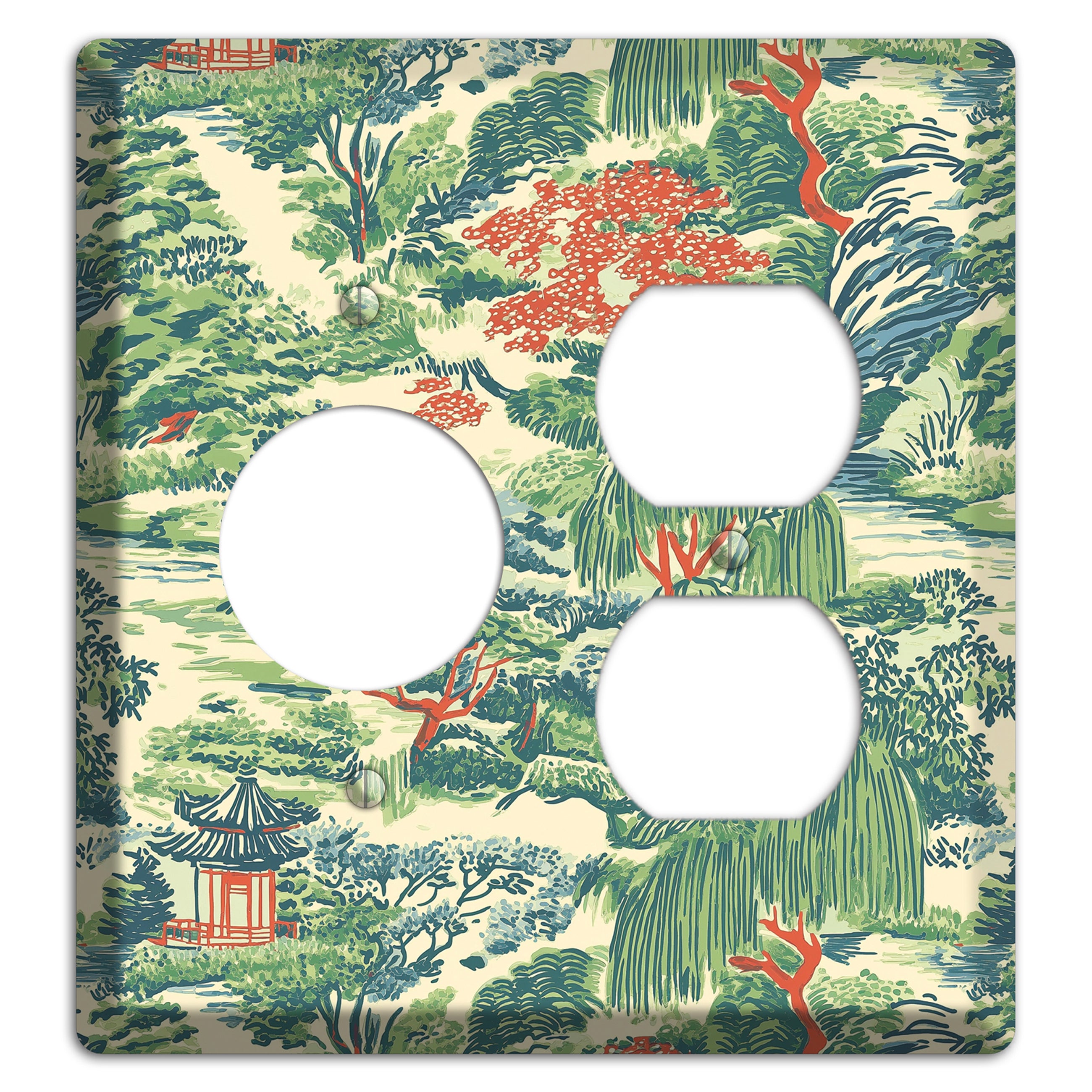 Pavilion & Willow Receptacle / Duplex Wallplate