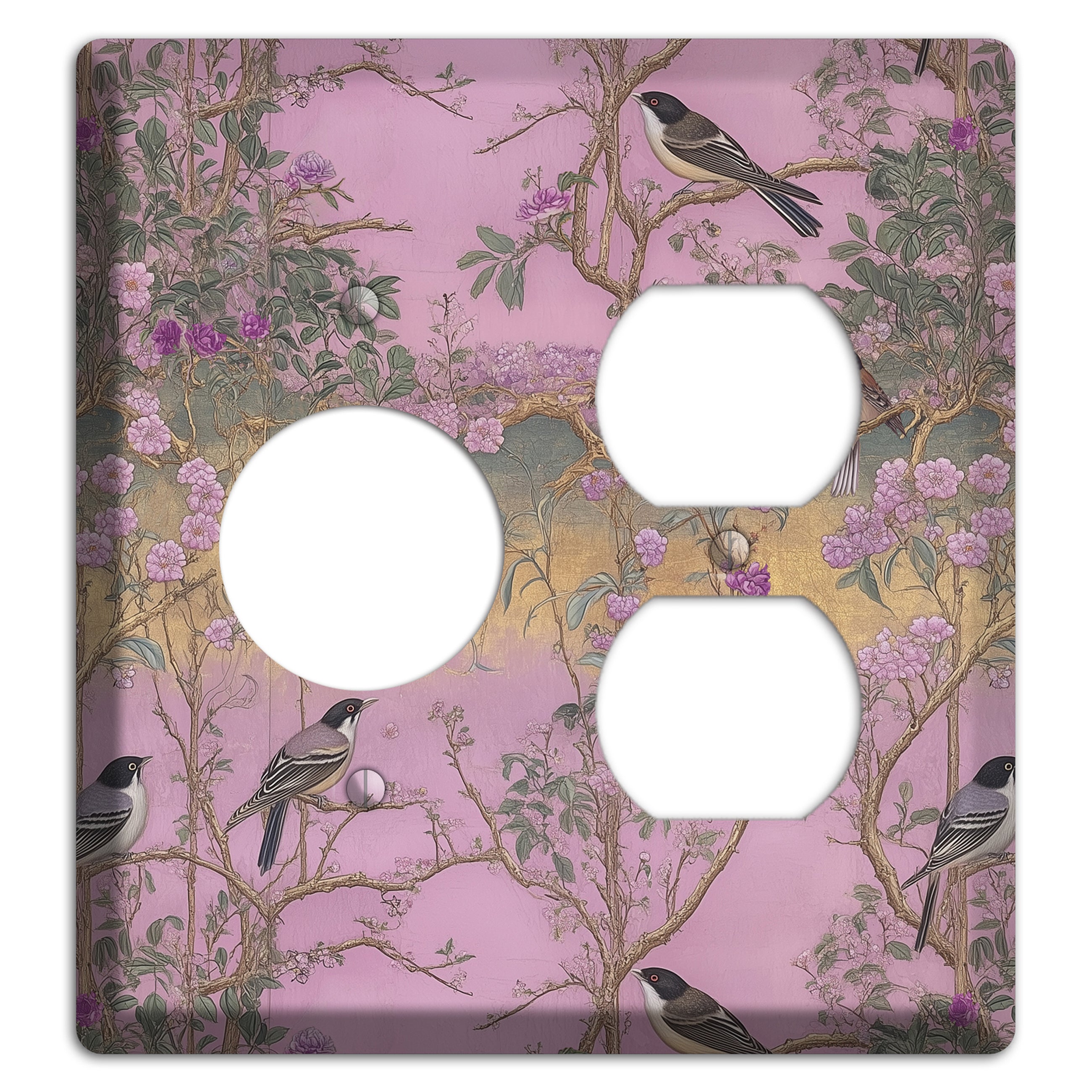 Songbird Twilight Garden Receptacle / Duplex Wallplate