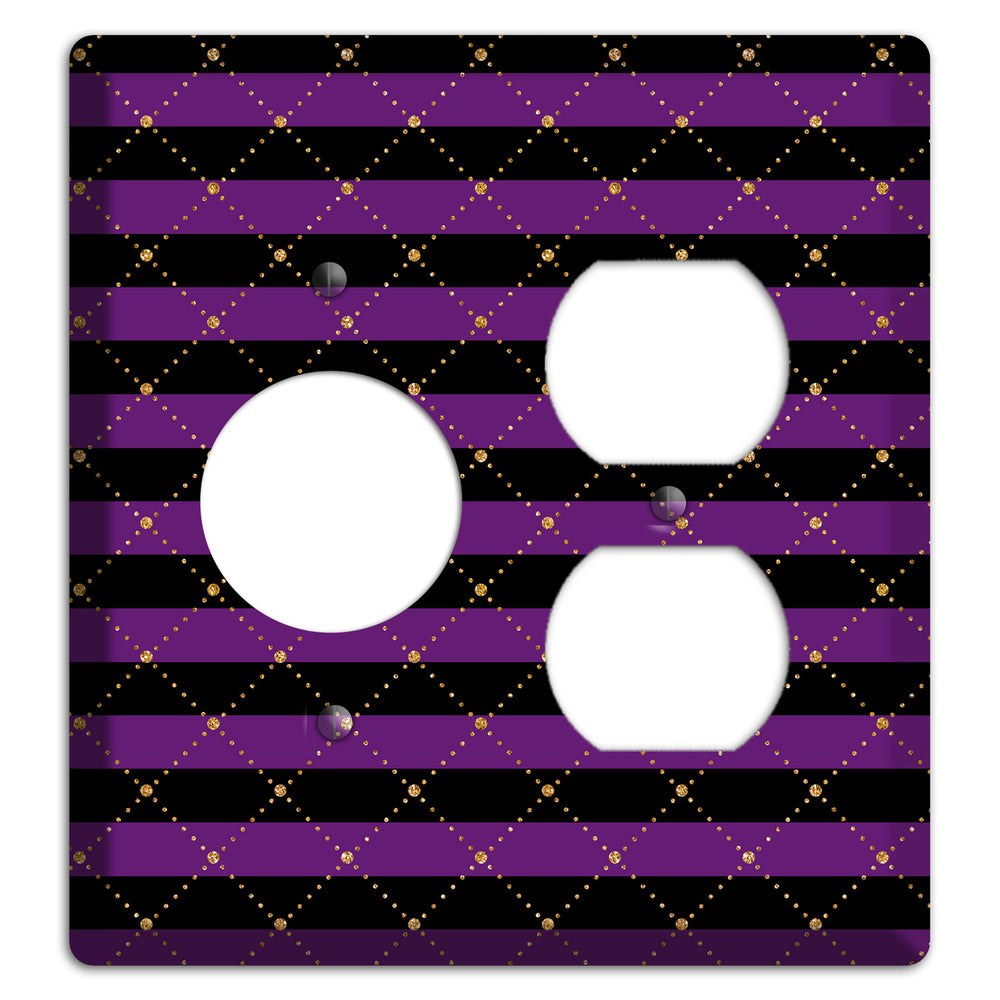 Striped Harlequin Glow Receptacle / Duplex Wallplate