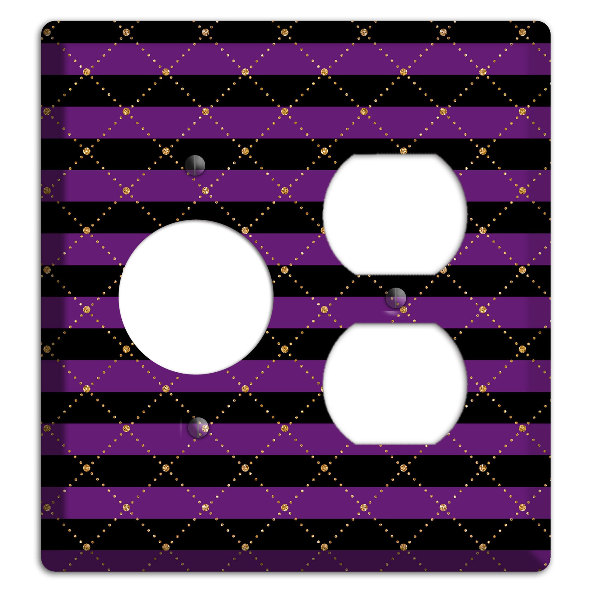 Striped Harlequin Glow Receptacle / Duplex Wallplate