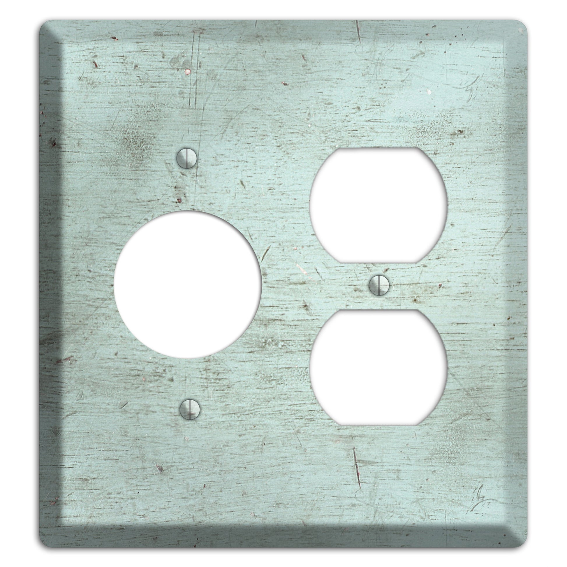 Weathered Teal Deck Receptacle / Duplex Wallplate