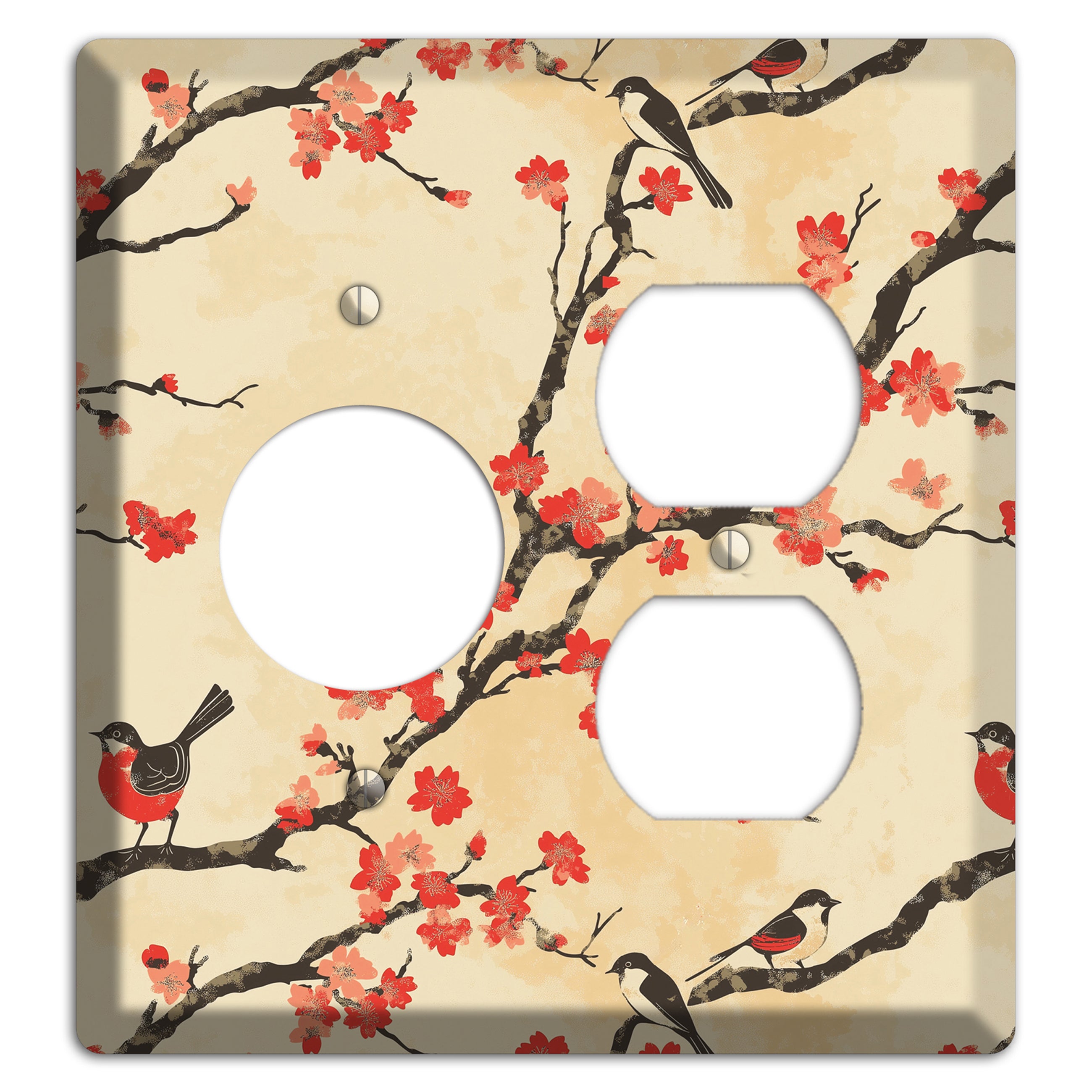 Blossom & Wing Receptacle / Duplex Wallplate