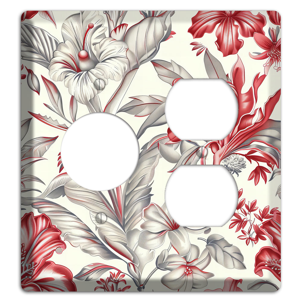 Crimson Botanica Receptacle / Duplex Wallplate