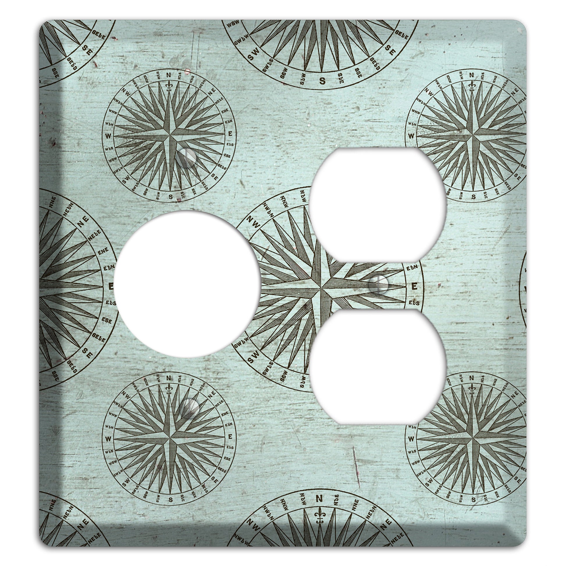 Compass & Current Receptacle / Duplex Wallplate