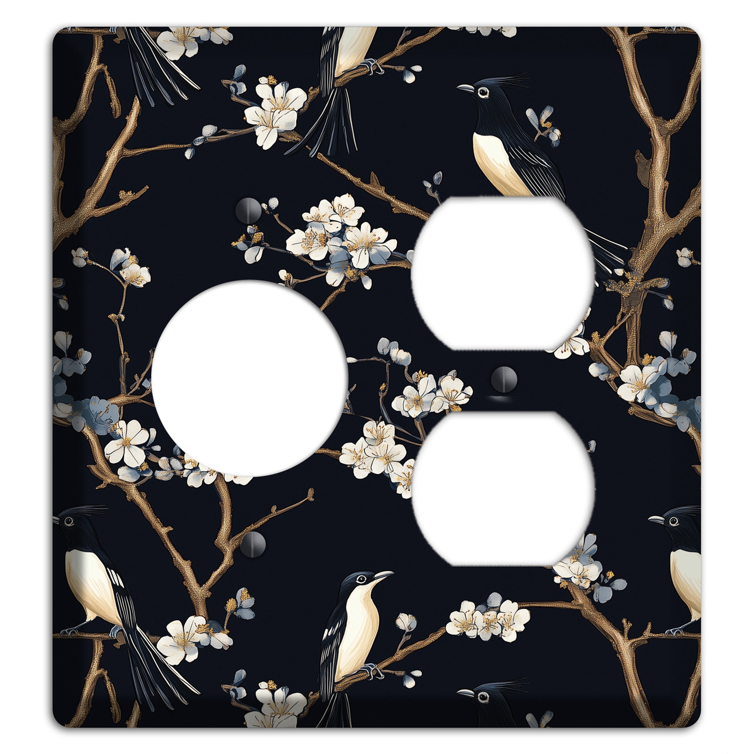 Plum Blossom Vigil Receptacle / Duplex Wallplate