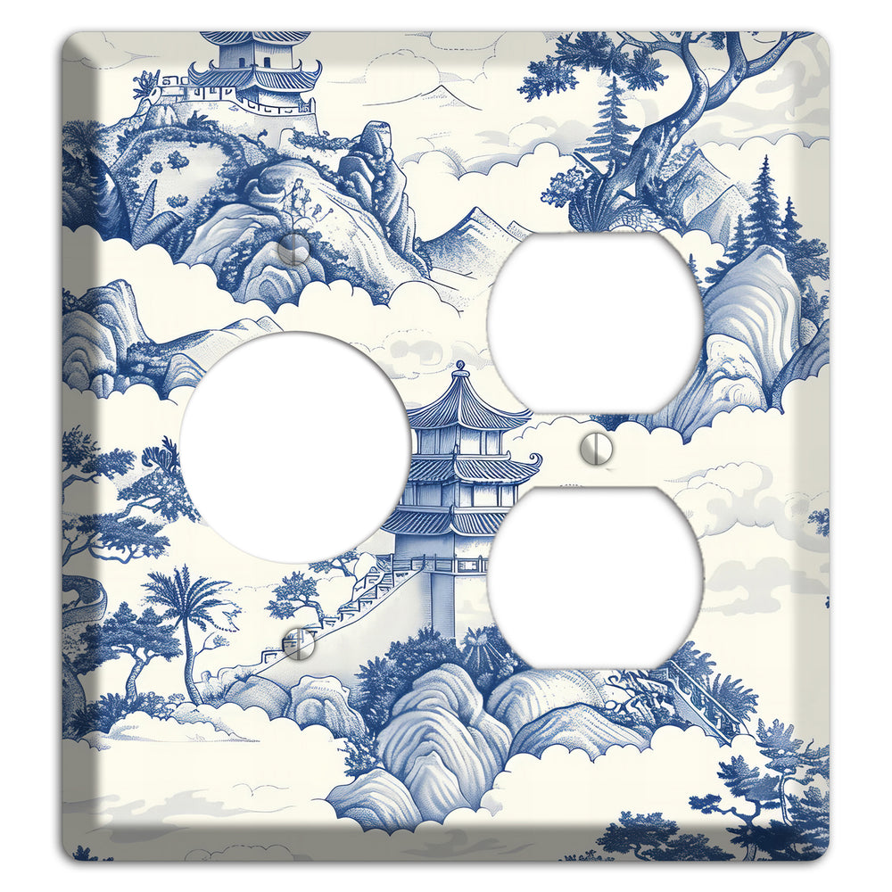 Celestial Pagoda Mist Receptacle / Duplex Wallplate