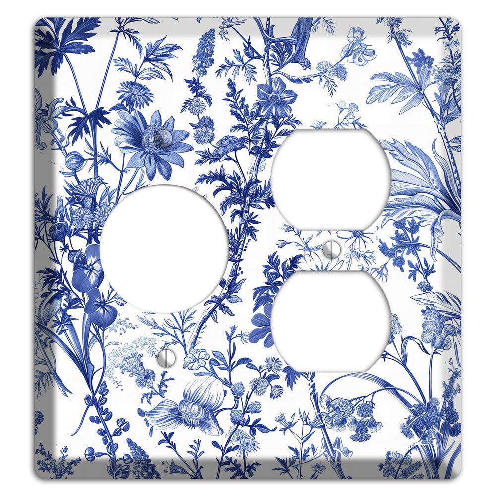 Wildflower Ink Study Receptacle / Duplex Wallplate
