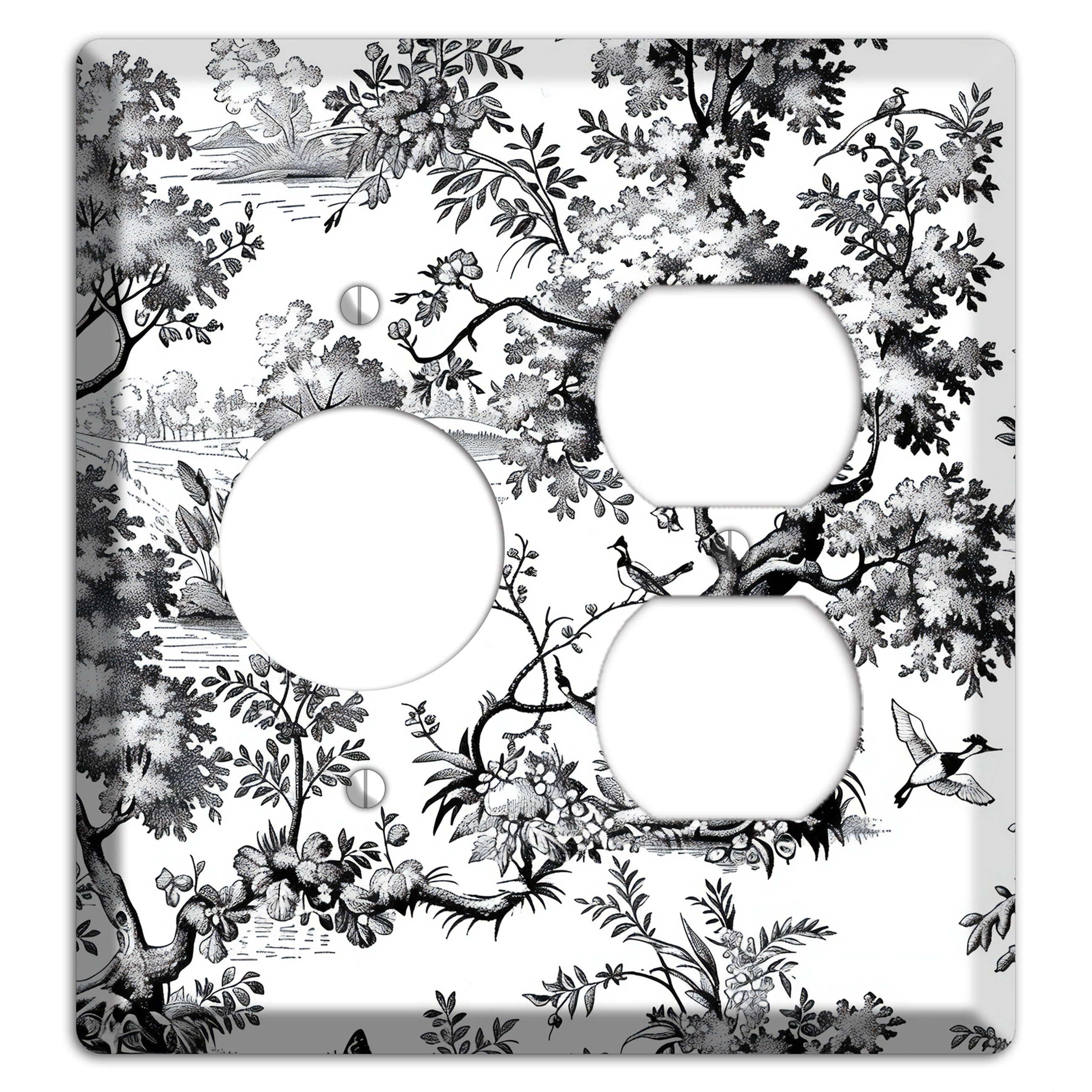 Pastoral Ink Reverie Receptacle / Duplex Wallplate