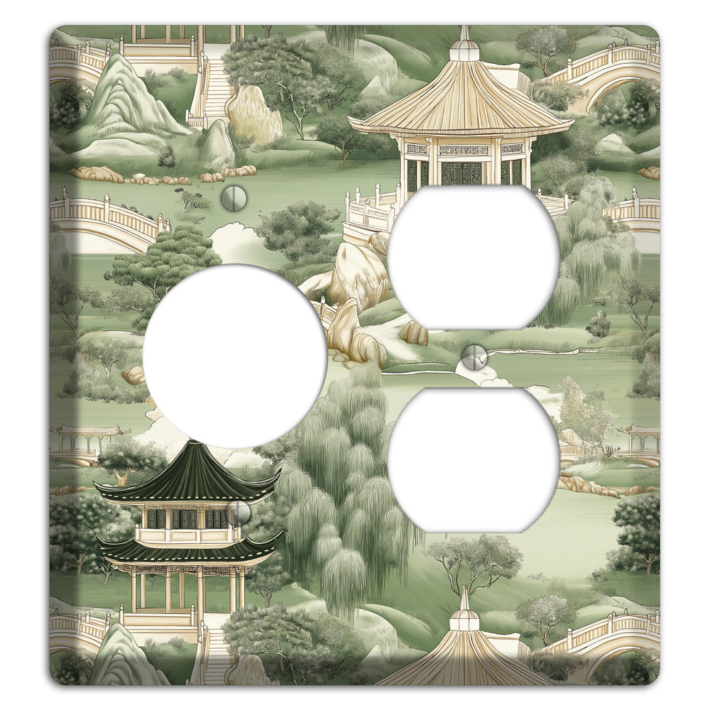 Jade Garden Toile Receptacle / Duplex Wallplate