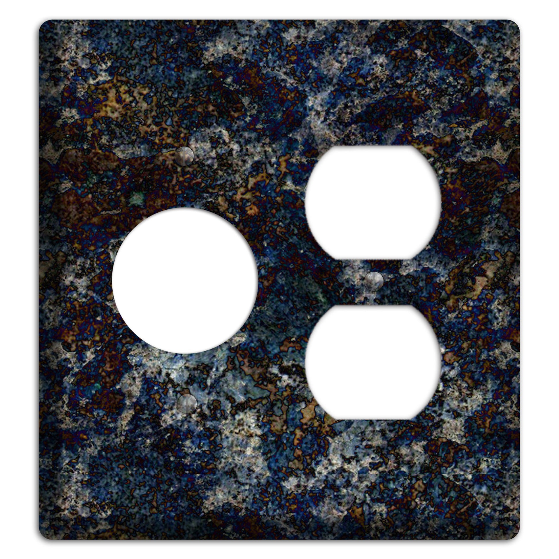 Blue Louise Granite Receptacle / Duplex Wallplate