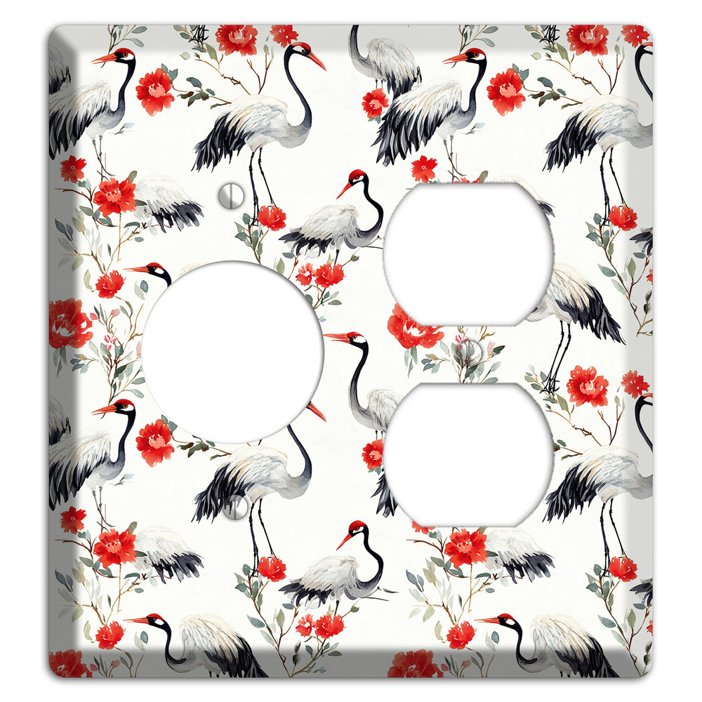 Scarlet Plume Garden Receptacle / Duplex Wallplate