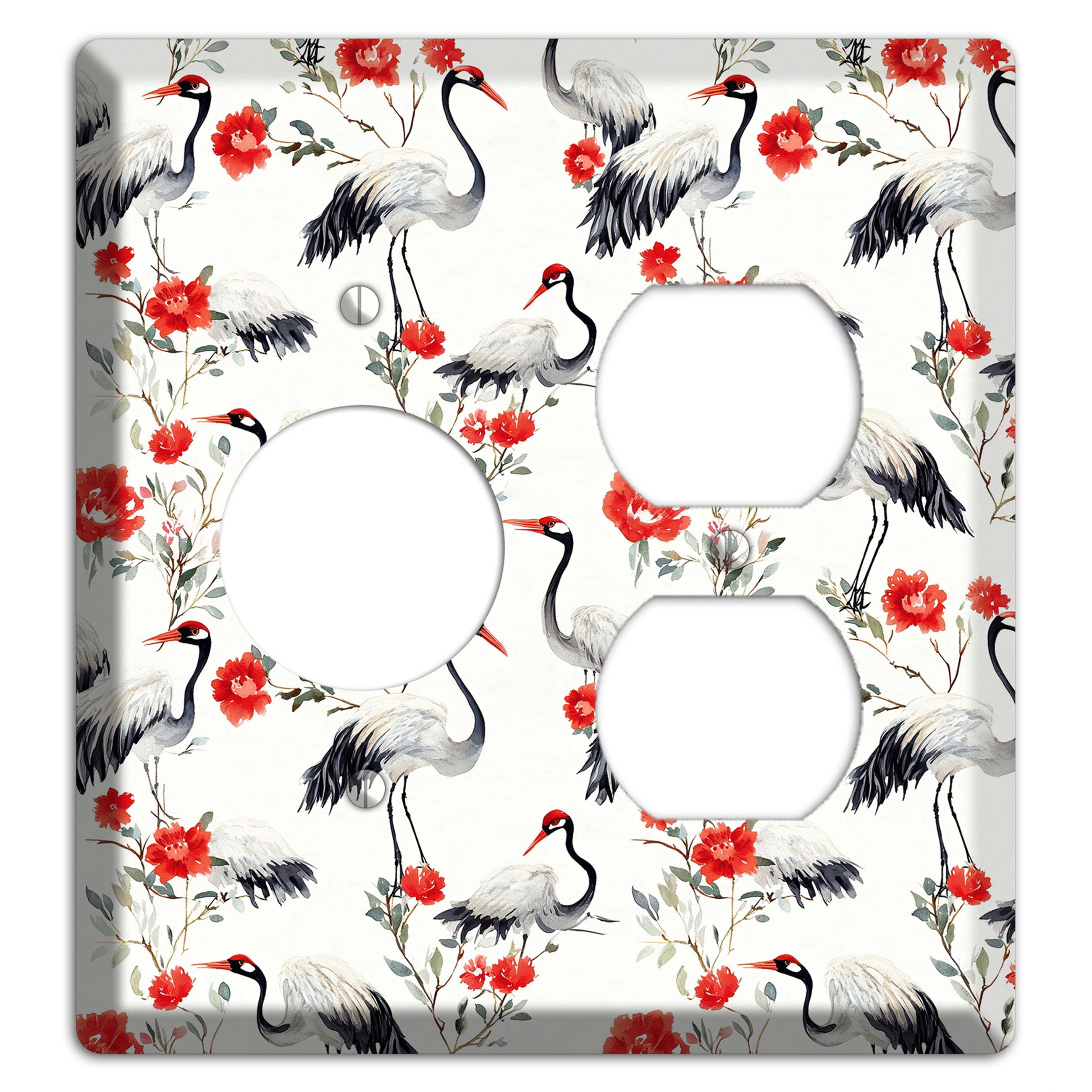 Scarlet Plume Garden Receptacle / Duplex Wallplate