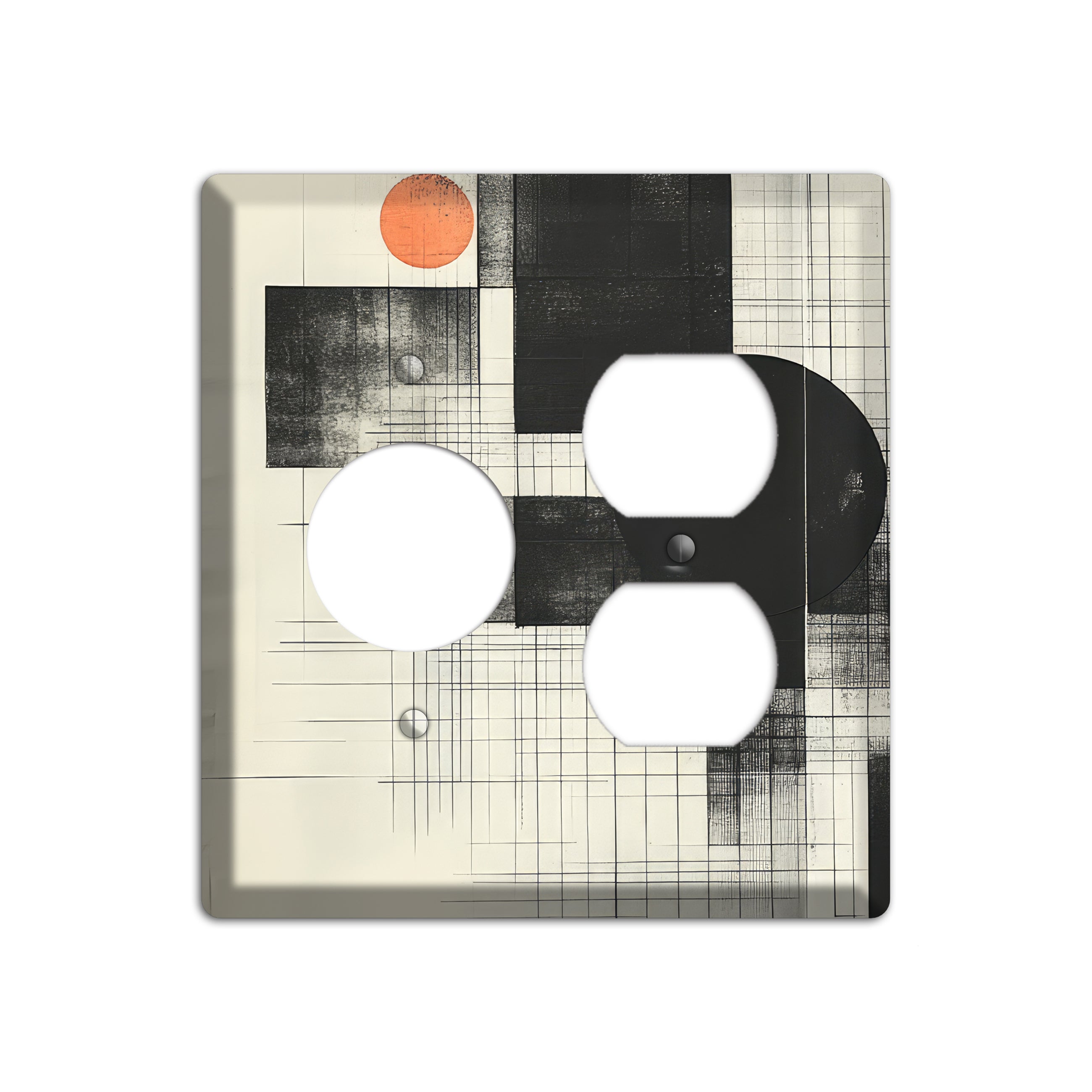 Eclipse Over Blueprint Receptacle / Duplex Wallplate