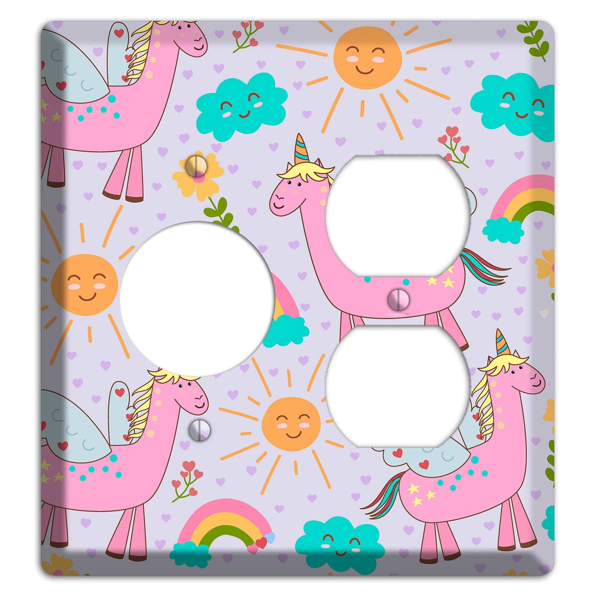 Magic Meadow (Lavender) Receptacle / Duplex Wallplate