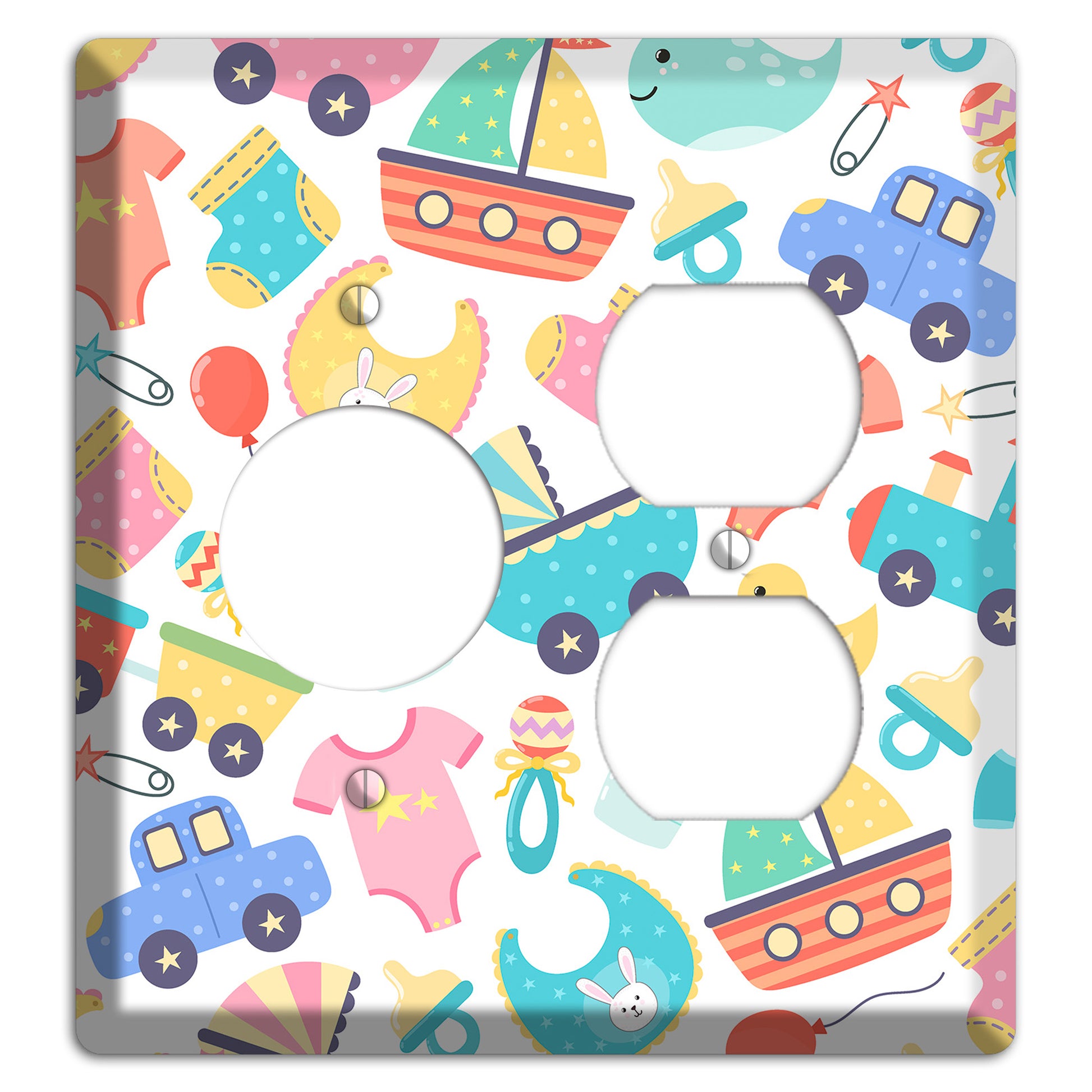 Baby Parade (White) Receptacle / Duplex Wallplate