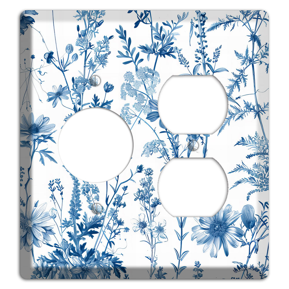 Meadow Pressed Blue Receptacle / Duplex Wallplate
