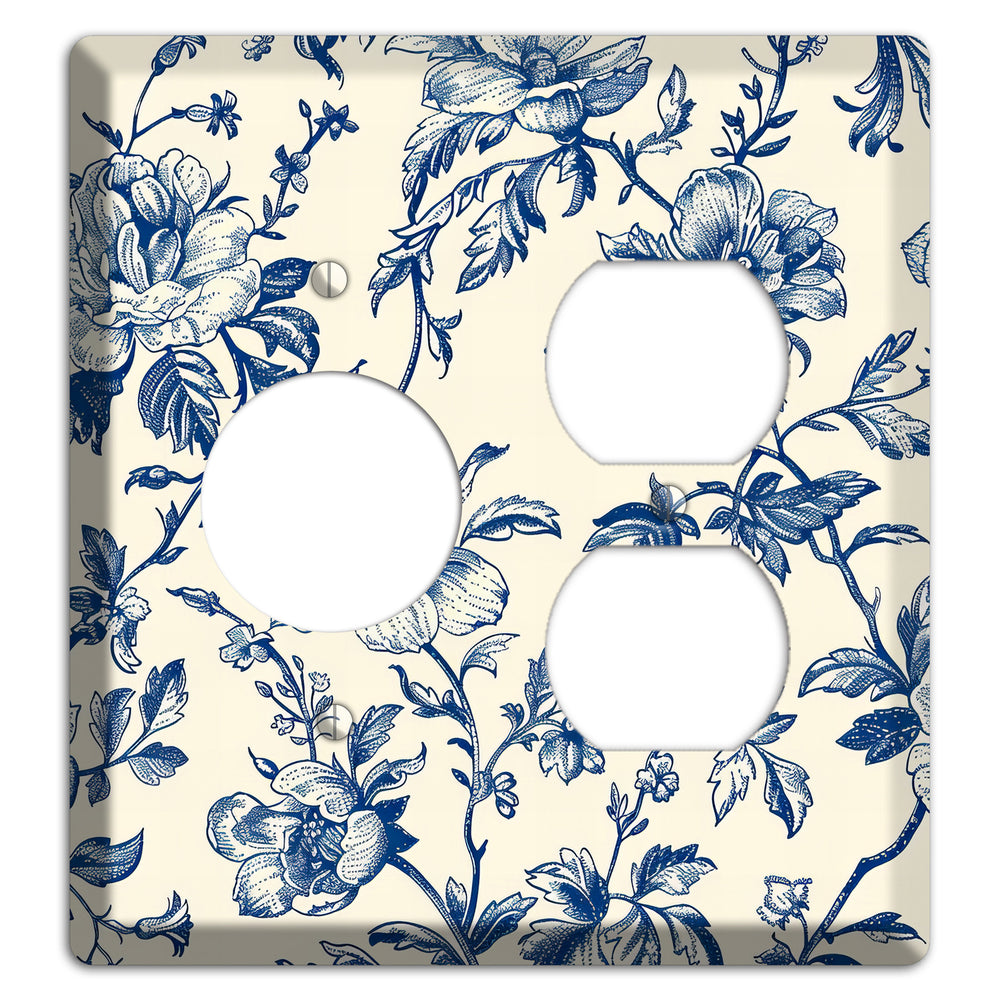 Garden Indigo Reverie Receptacle / Duplex Wallplate