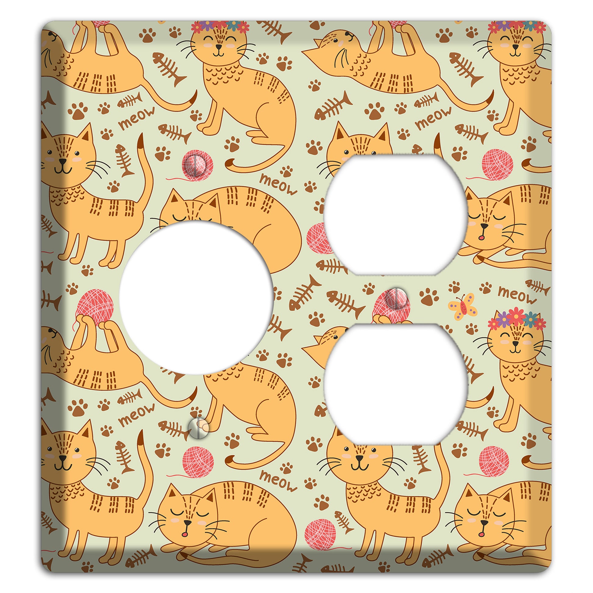 Meow Mix (Beige) Receptacle / Duplex Wallplate