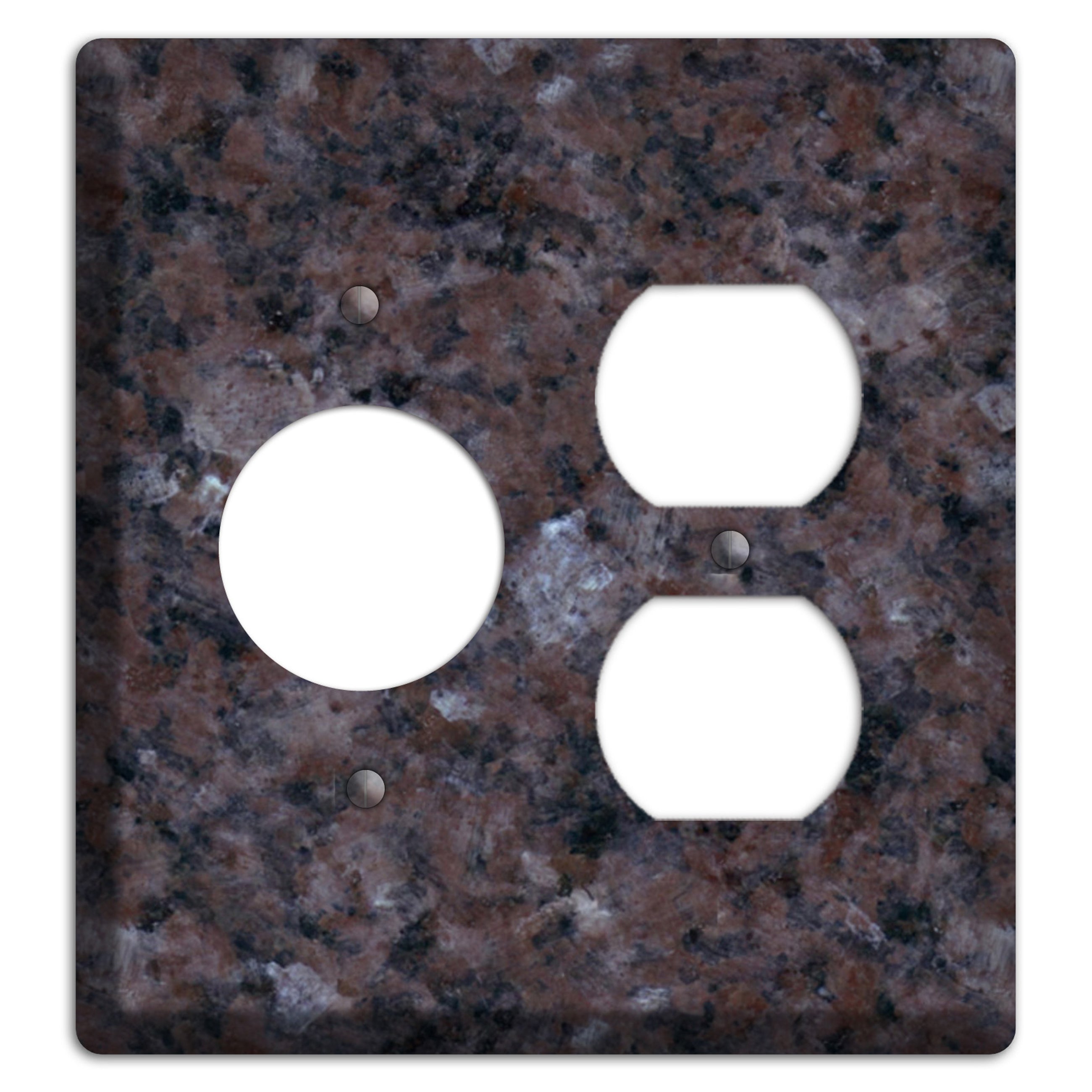 Tan Brown Granite Receptacle / Duplex Wallplate