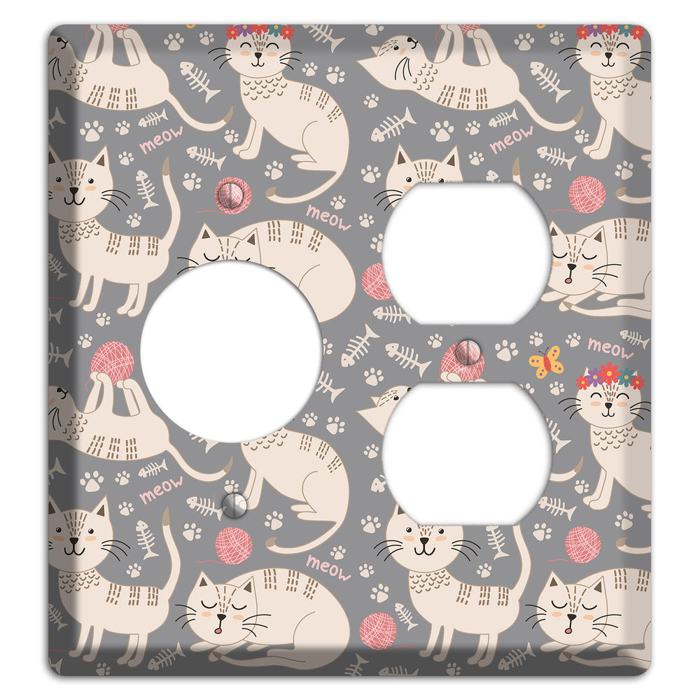 Meow Mix (Gray) Receptacle / Duplex Wallplate