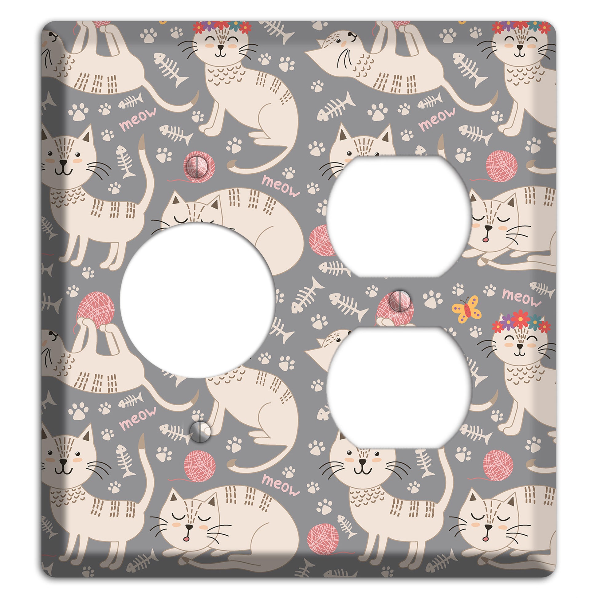 Meow Mix (Gray) Receptacle / Duplex Wallplate