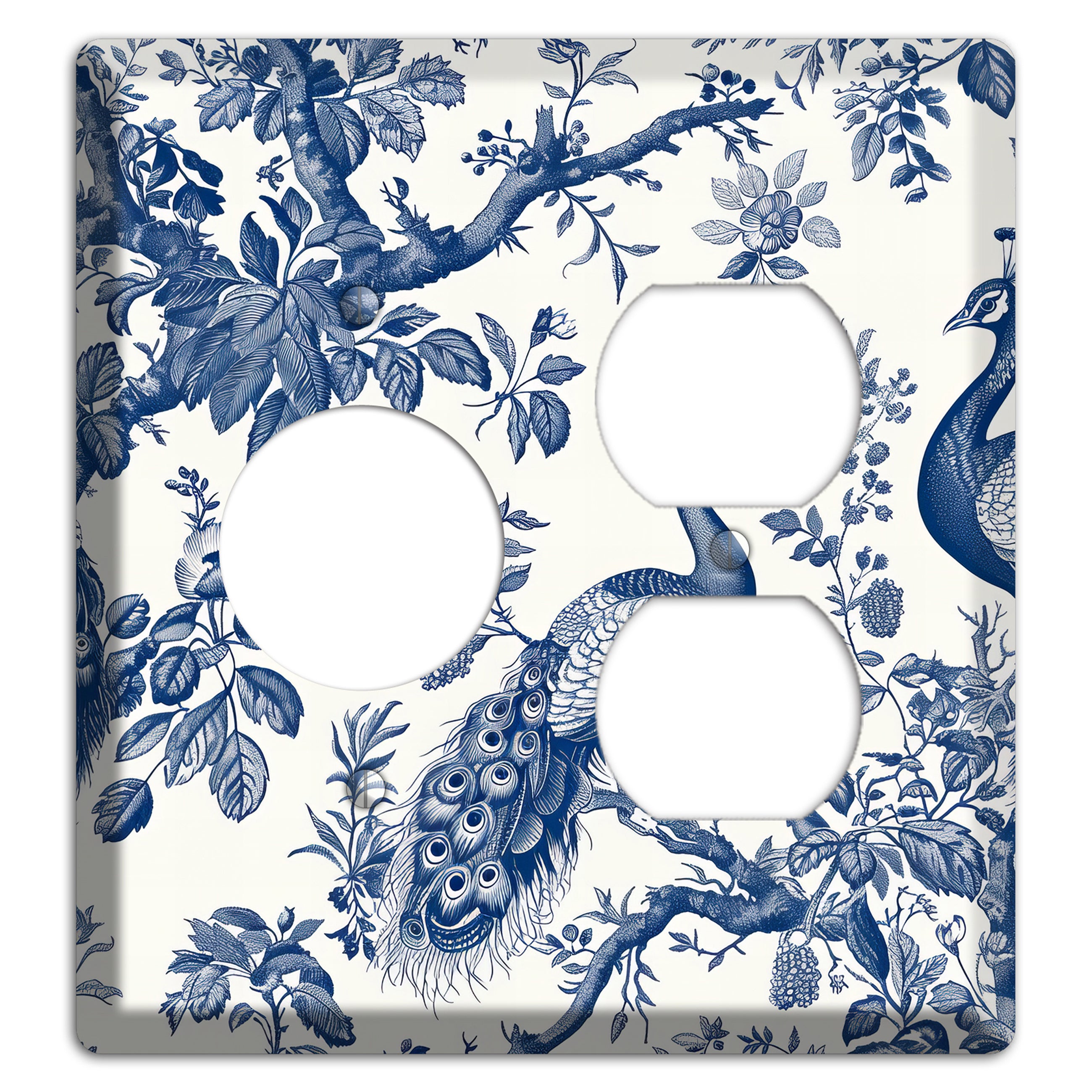 Peacock & Branch Receptacle / Duplex Wallplate