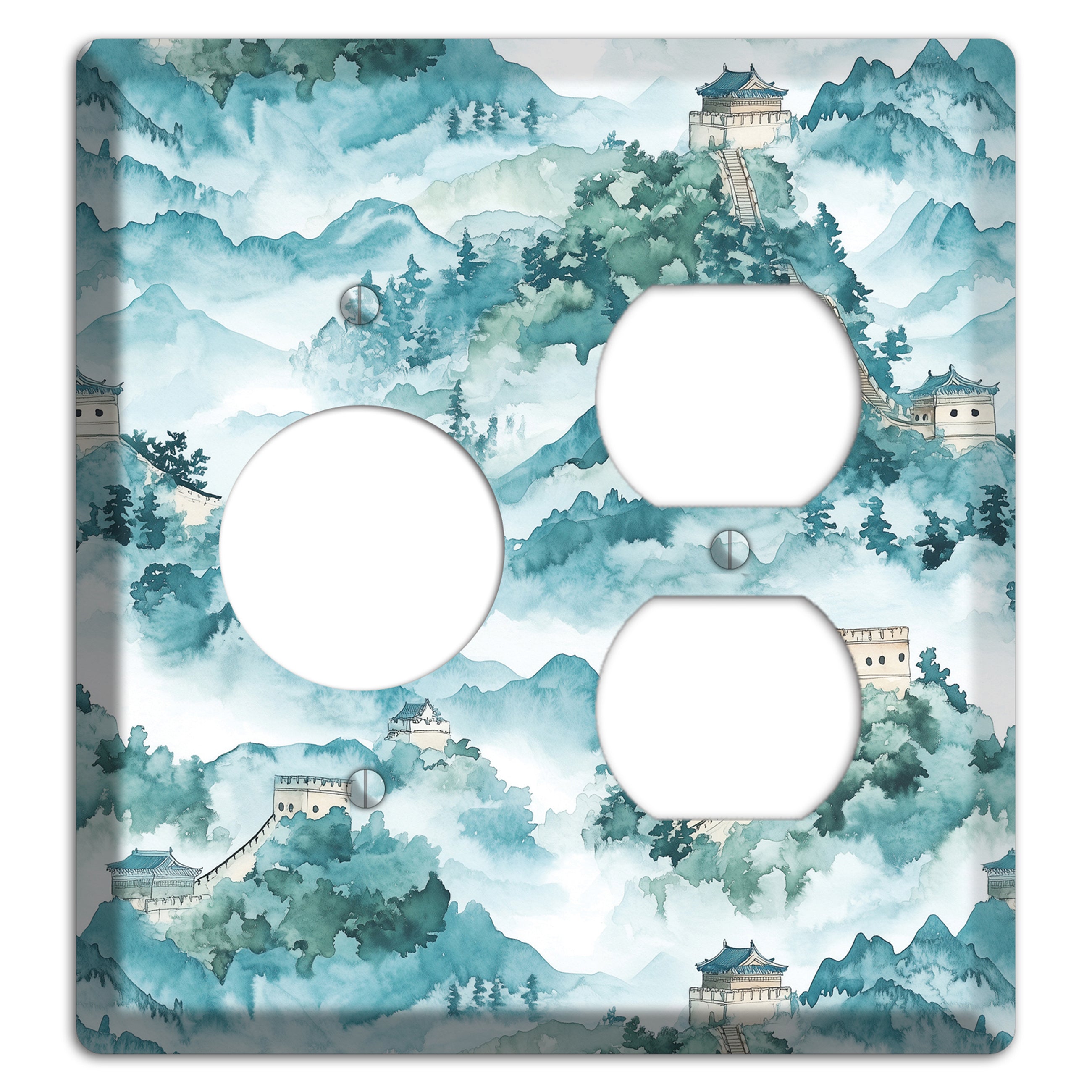 Watchtower in Mist Receptacle / Duplex Wallplate