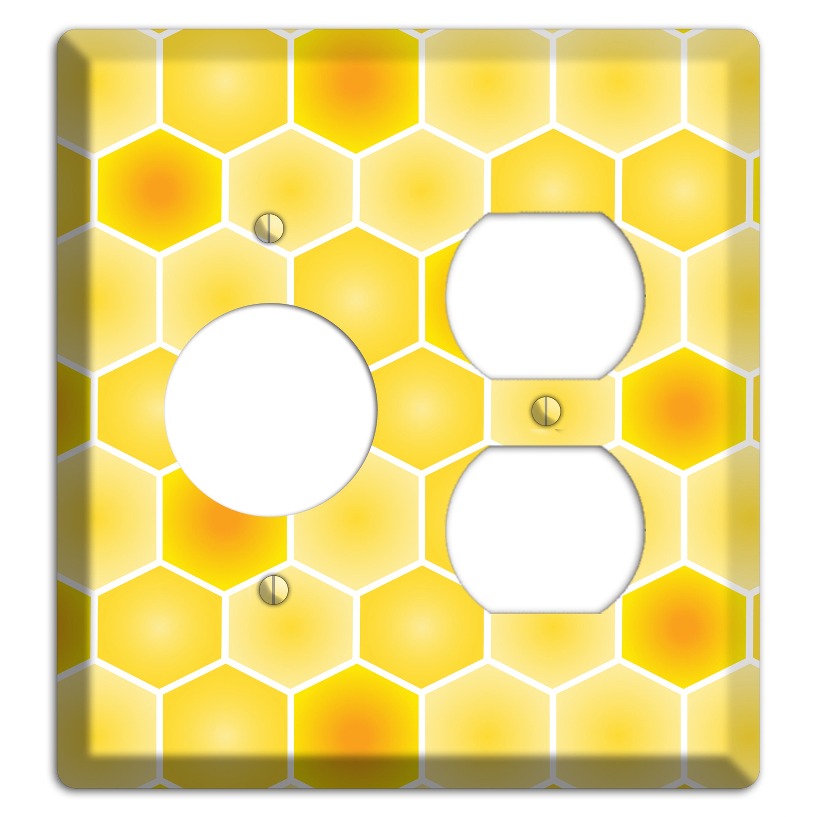 Liquid Gold Lattice Receptacle / Duplex Wallplate