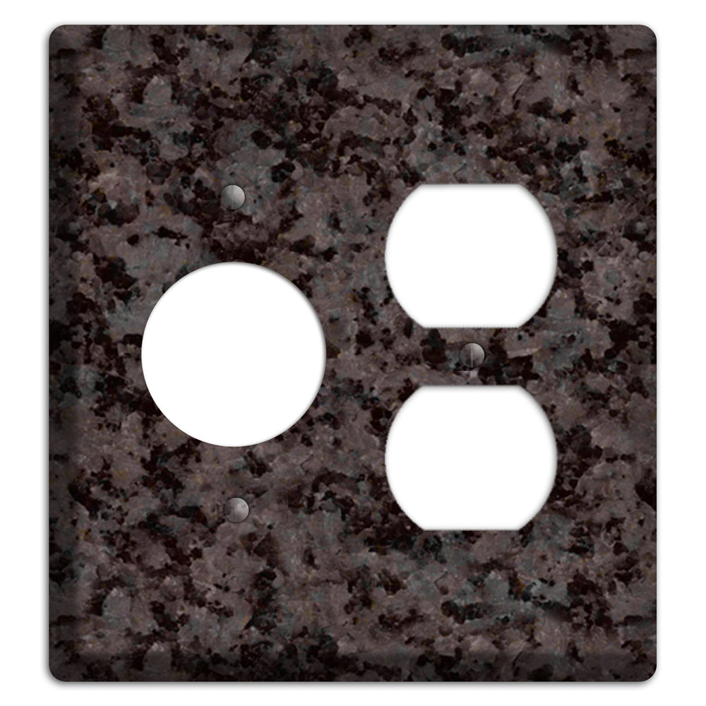 Coffee Brown Granite Receptacle / Duplex Wallplate