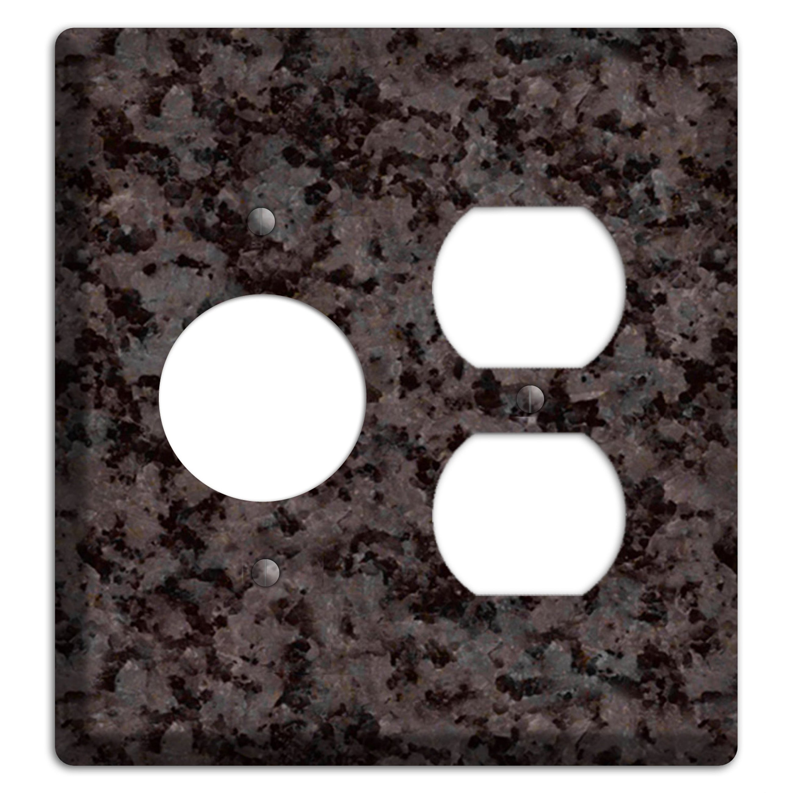 Coffee Brown Granite Receptacle / Duplex Wallplate