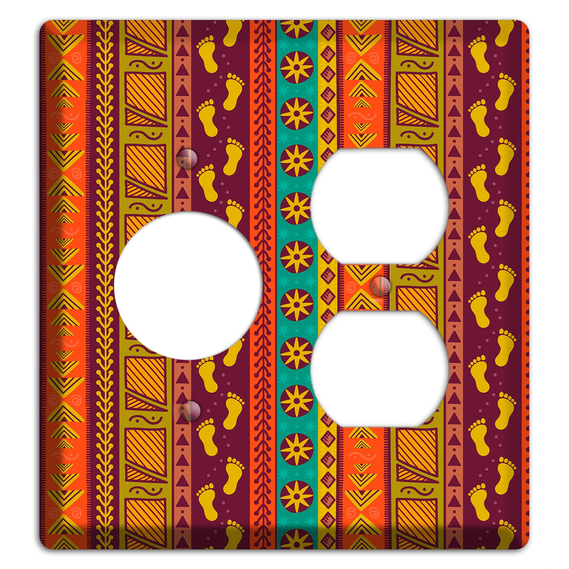 Tribal Footsteps Receptacle / Duplex Wallplate