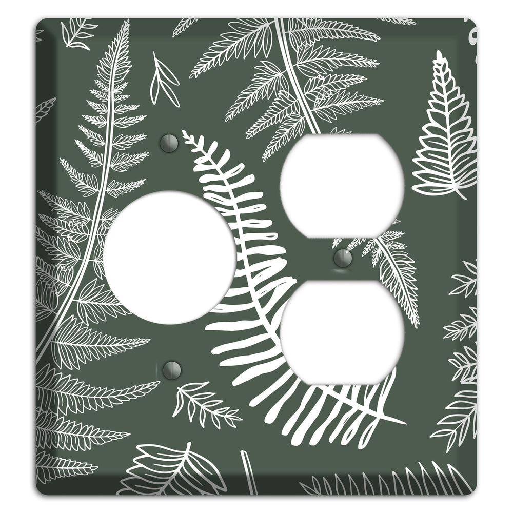 Forest Floor Etching Receptacle / Duplex Wallplate