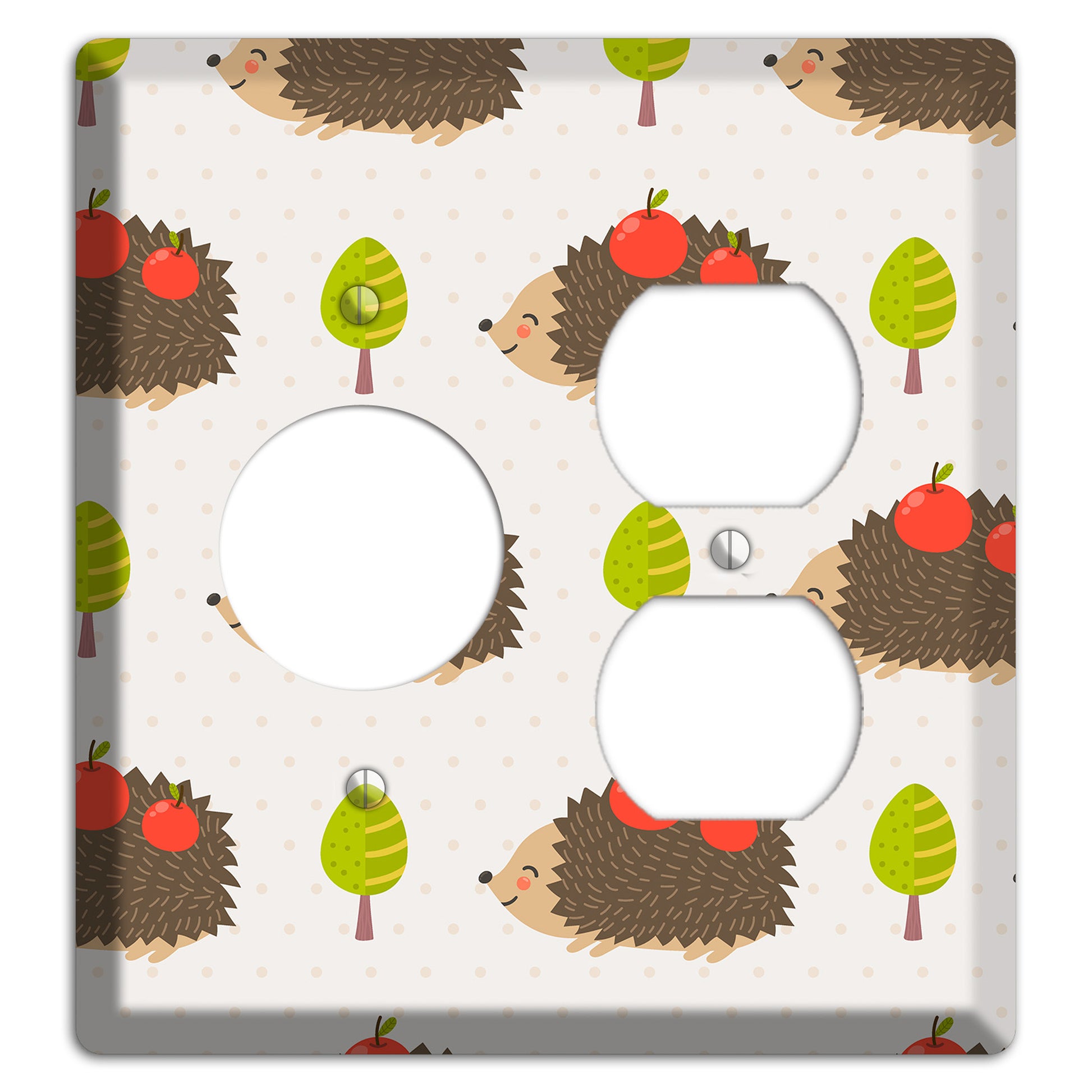 Hedgehog Harvest Receptacle / Duplex Wallplate